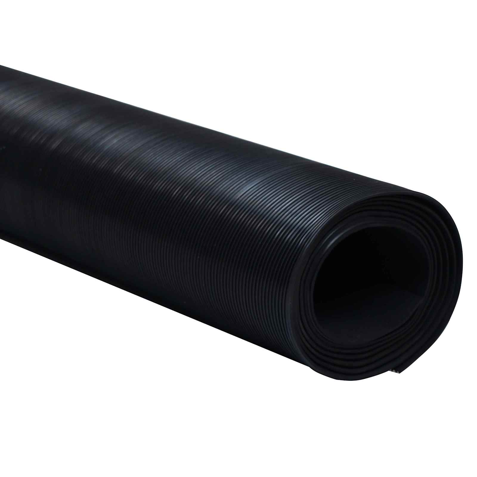 Tappeto a coste fini Nero 1 x 2 m Gomma