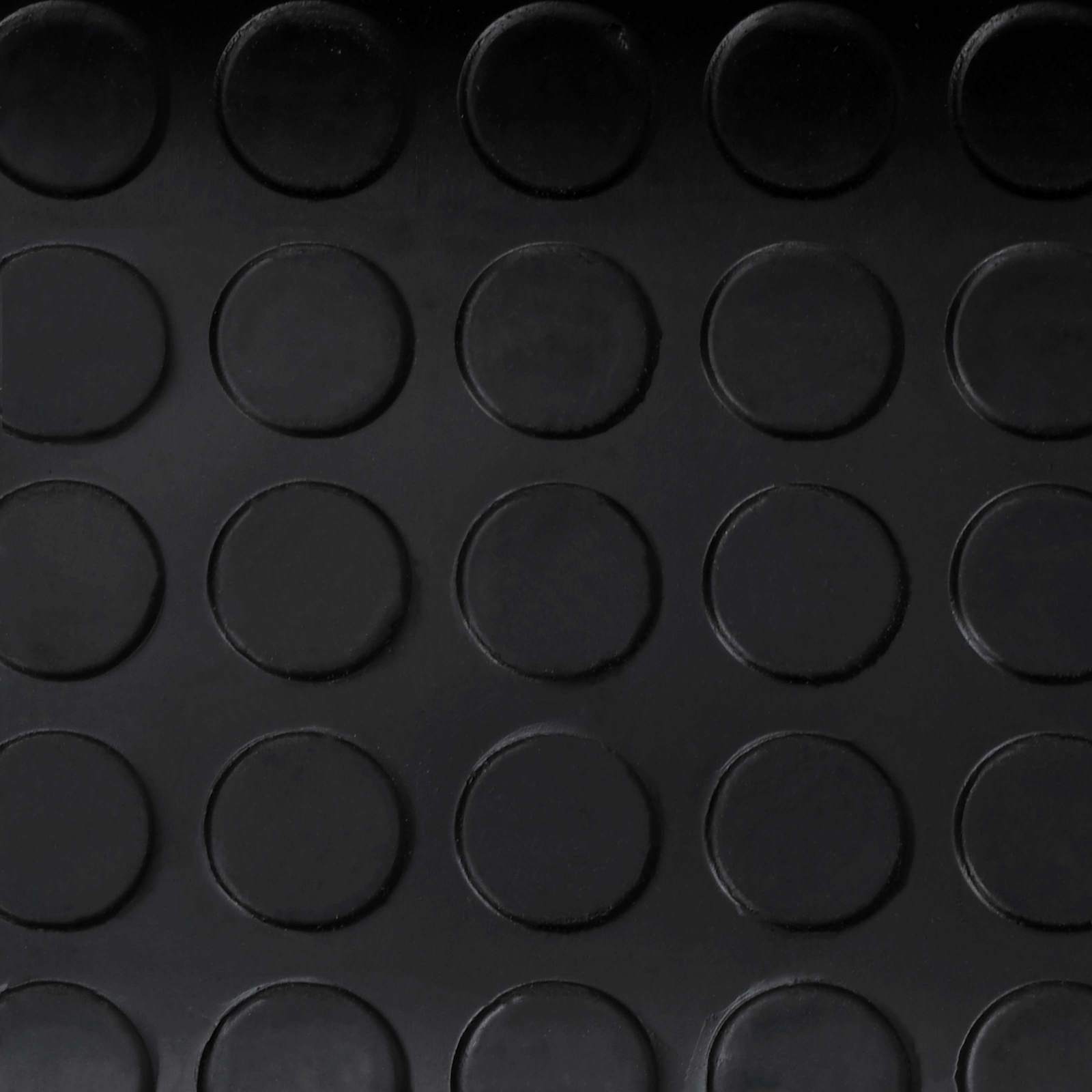 Tappeto da terra a pois Nero 1 x 5 m Gomma