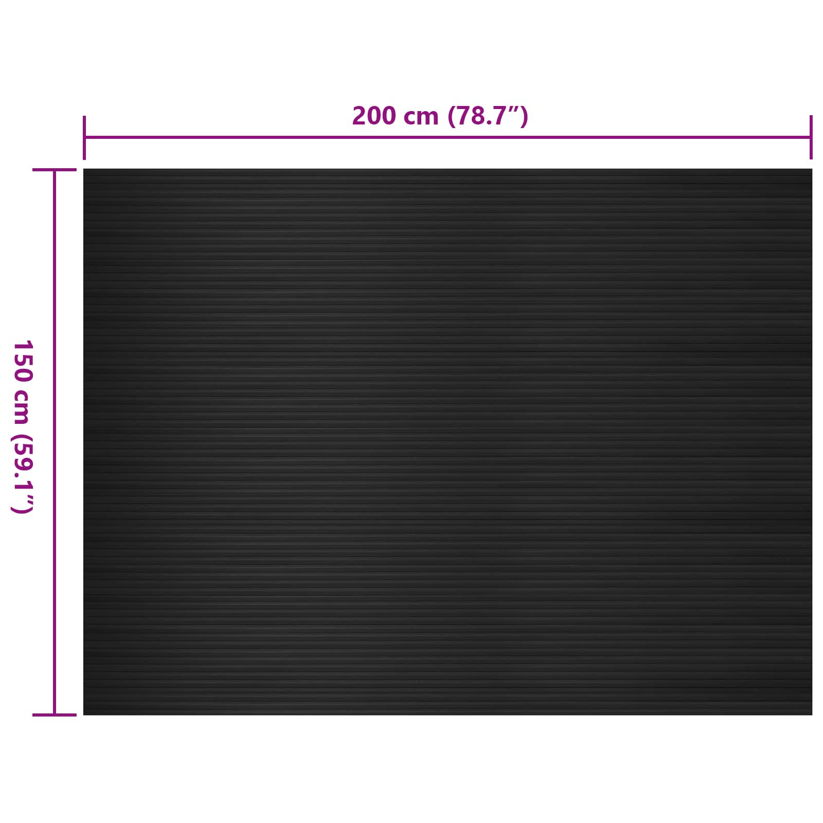 Tappeto per pavimento Nero 1,5 x 2 m Gomma