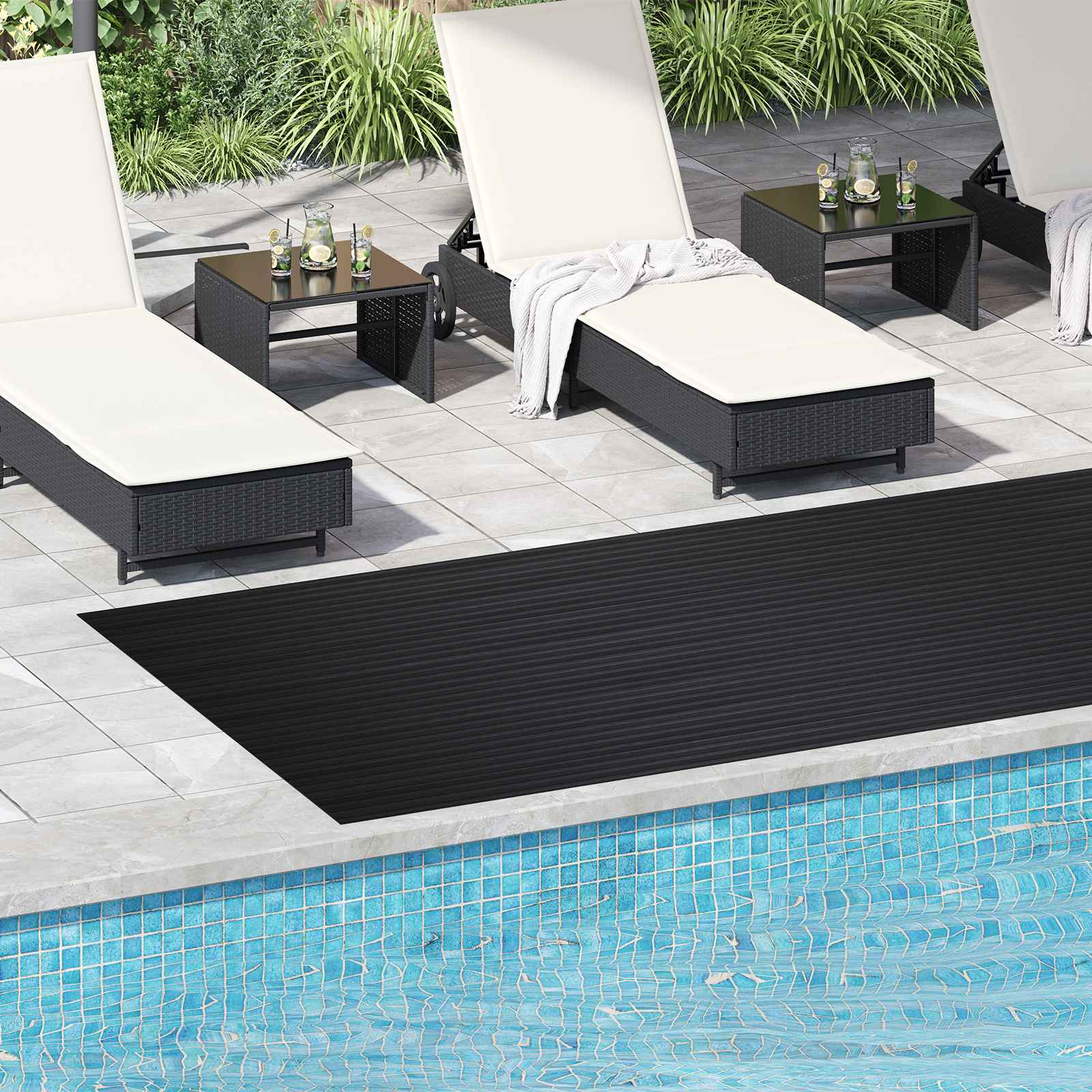 Tappeto per pavimento Nero 1,5 x 4 m Gomma