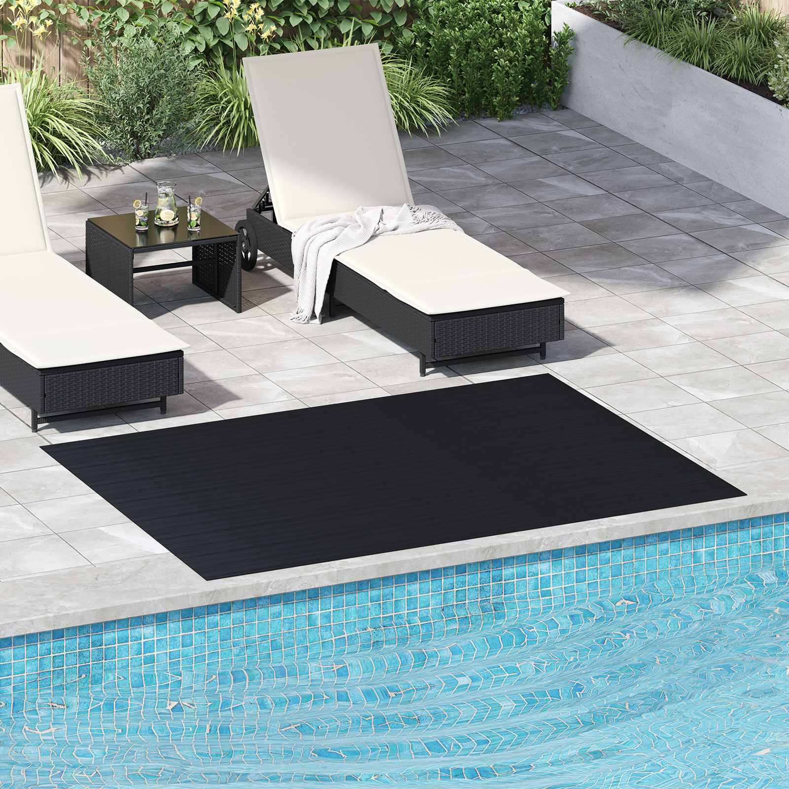 Tappeto per pavimento Nero 1,5 x 2 m Gomma