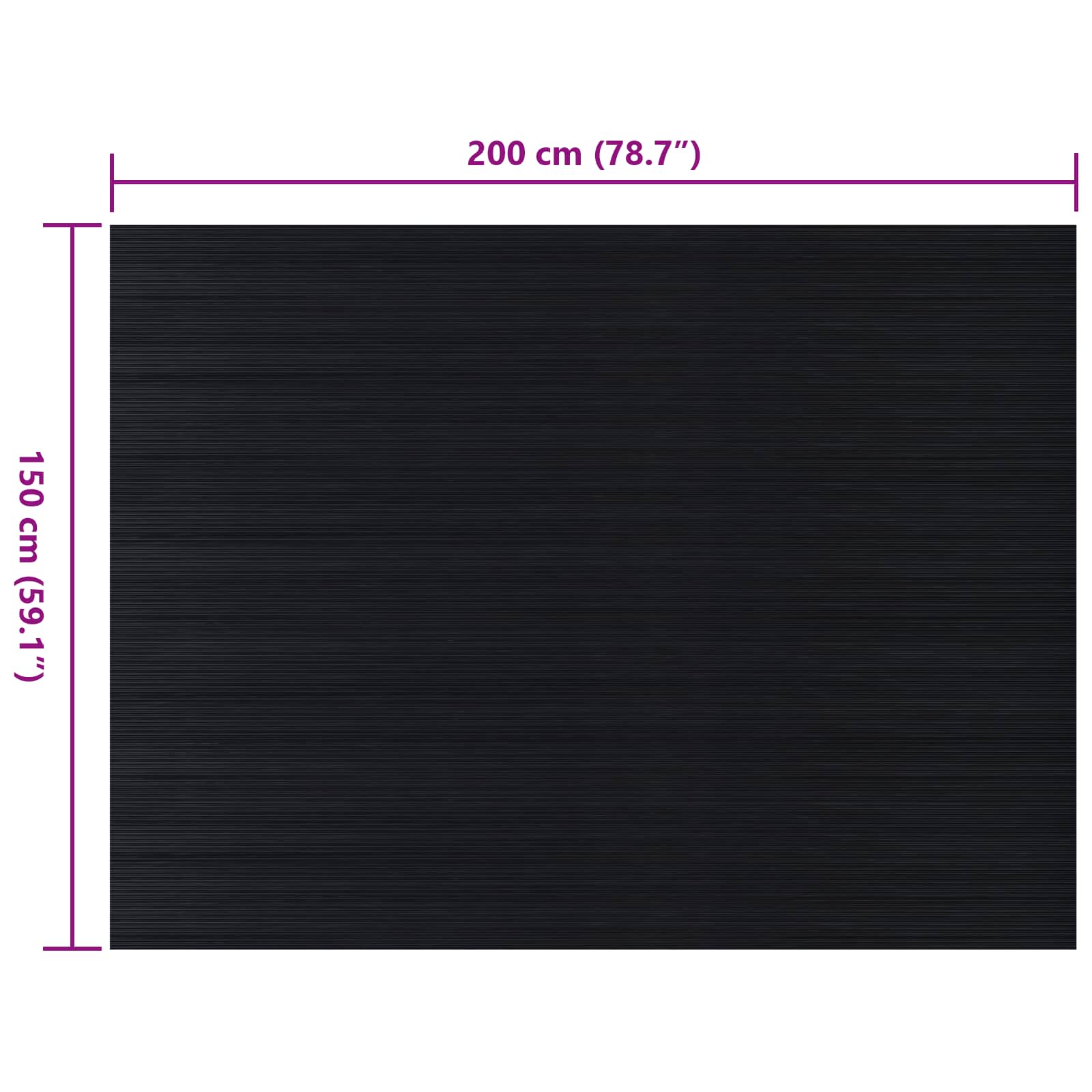 Tappeto per pavimento Nero 1,5 x 2 m Gomma