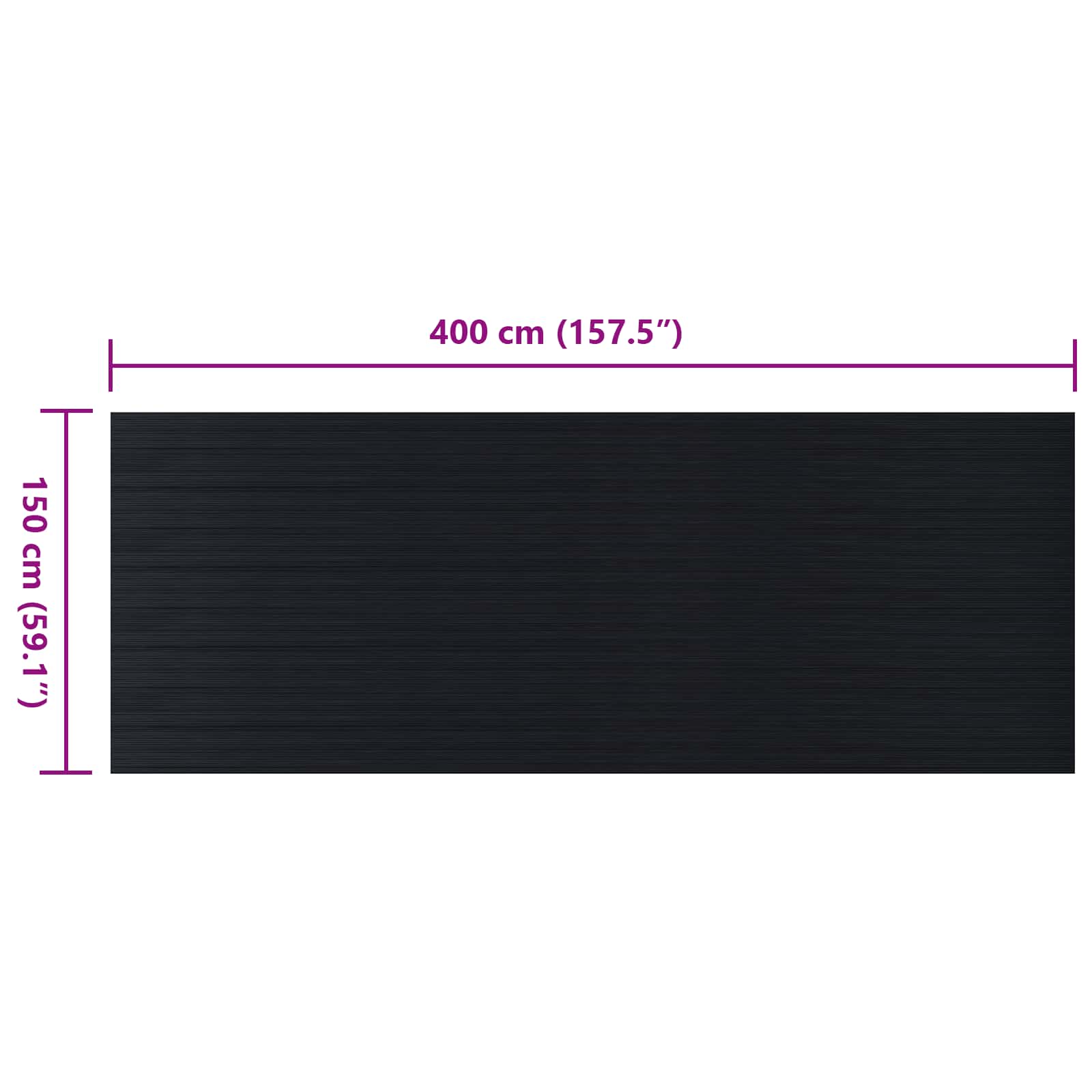 Tappeto per pavimento Nero 1,5 x 4 m Gomma
