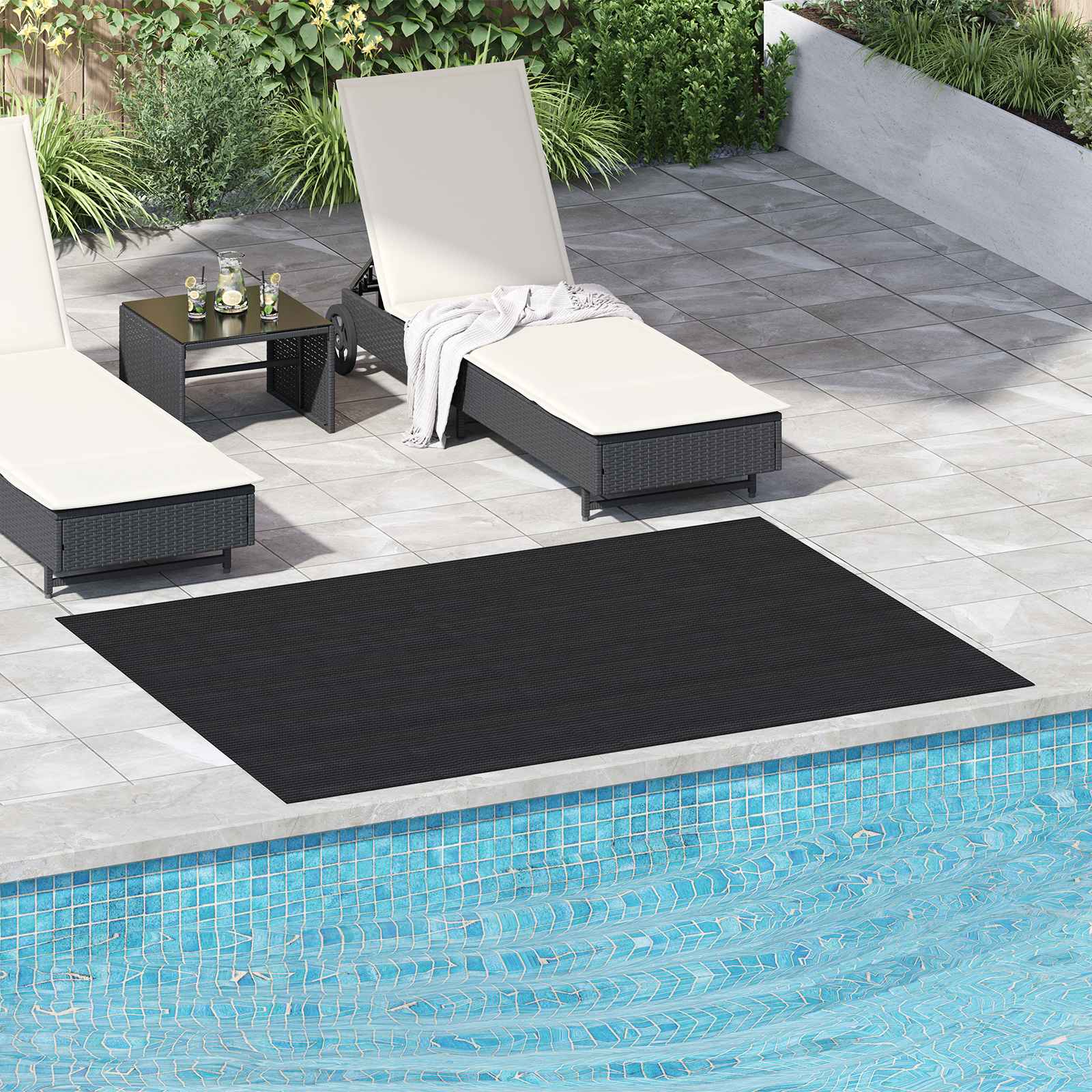 Tappeto per pavimento Nero 1,5 x 2 m Gomma
