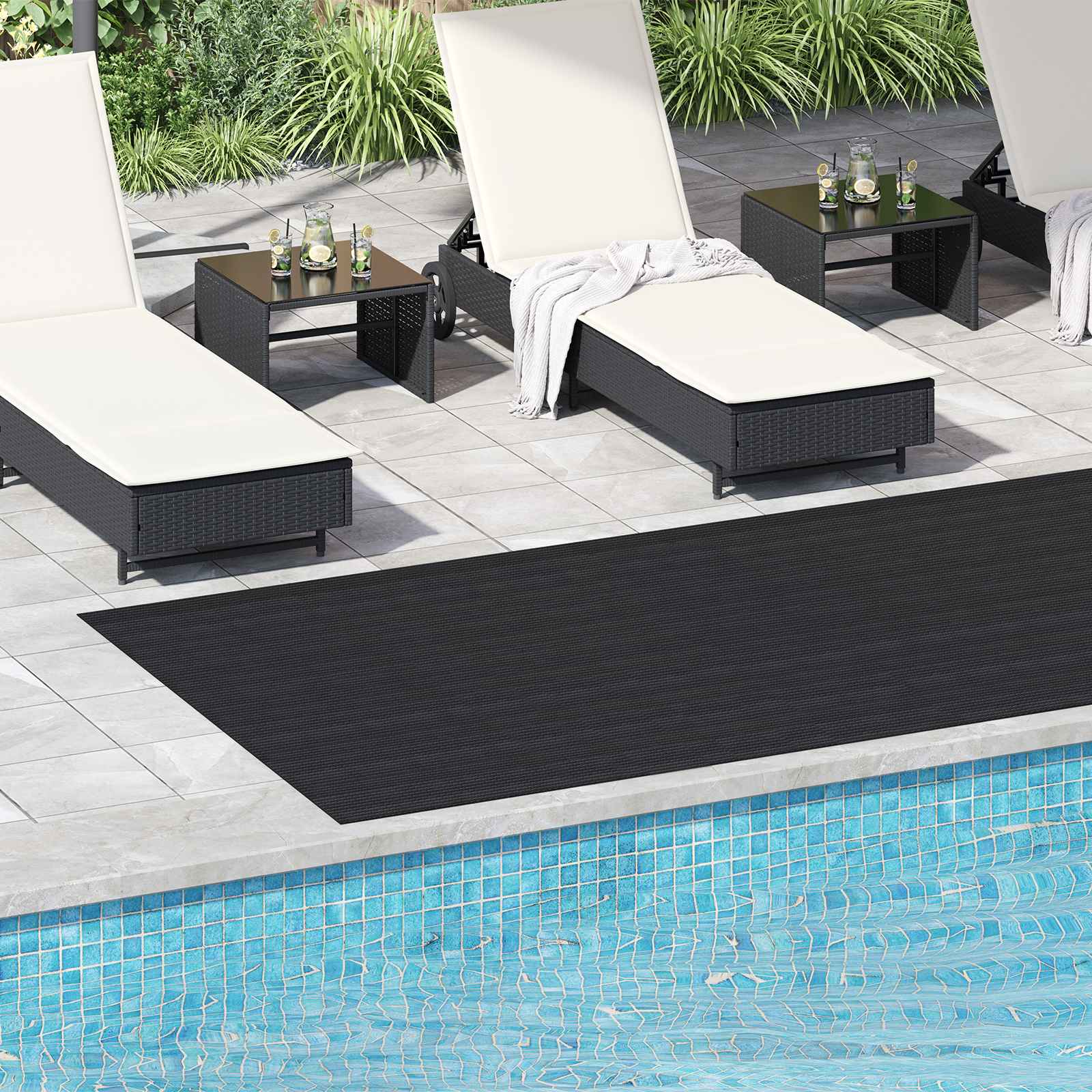 Tappeto per pavimento Nero 1,5 x 4 m Gomma