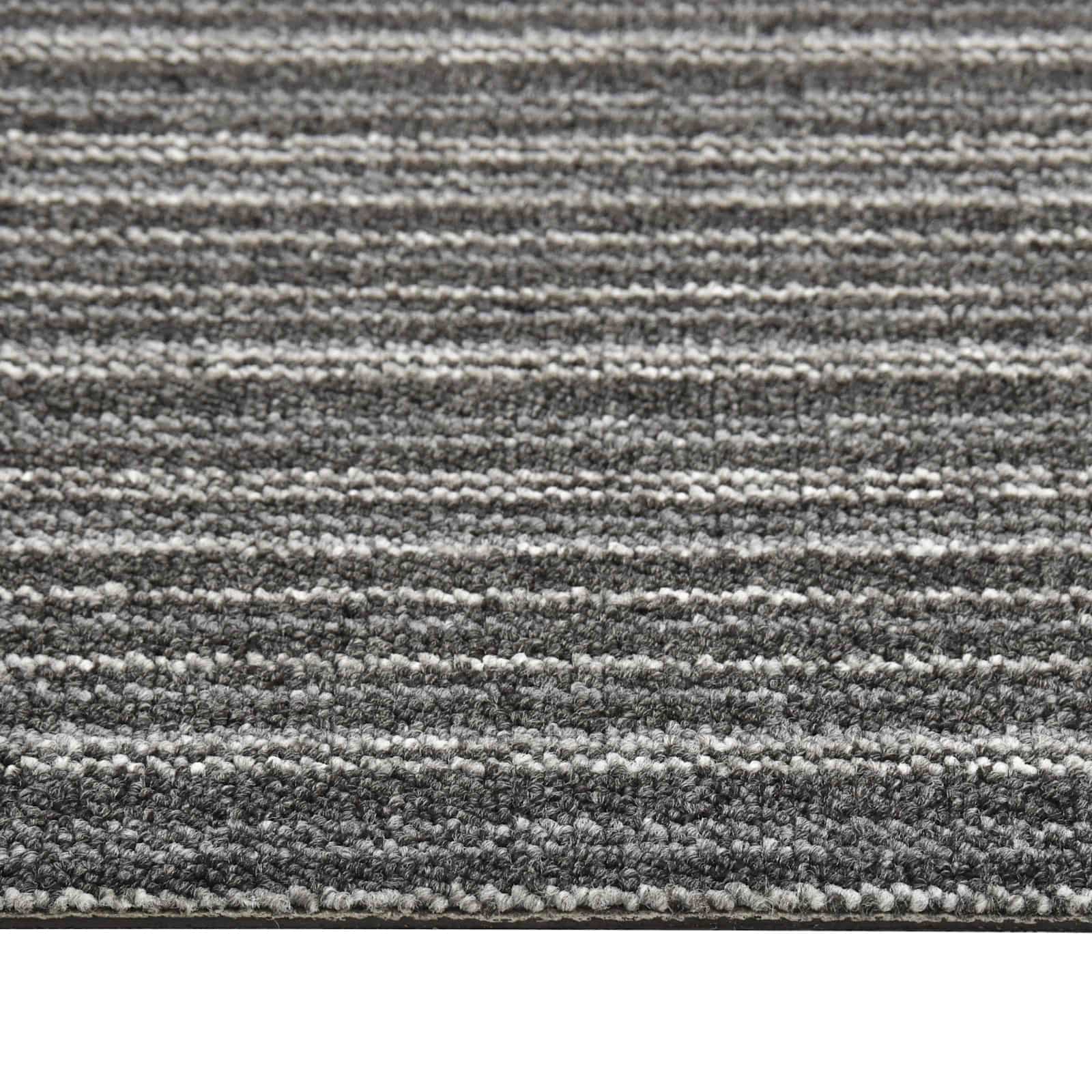 Tappeto 20 pz Antracite Striato 50 x 50 cm 100% Polipropilene