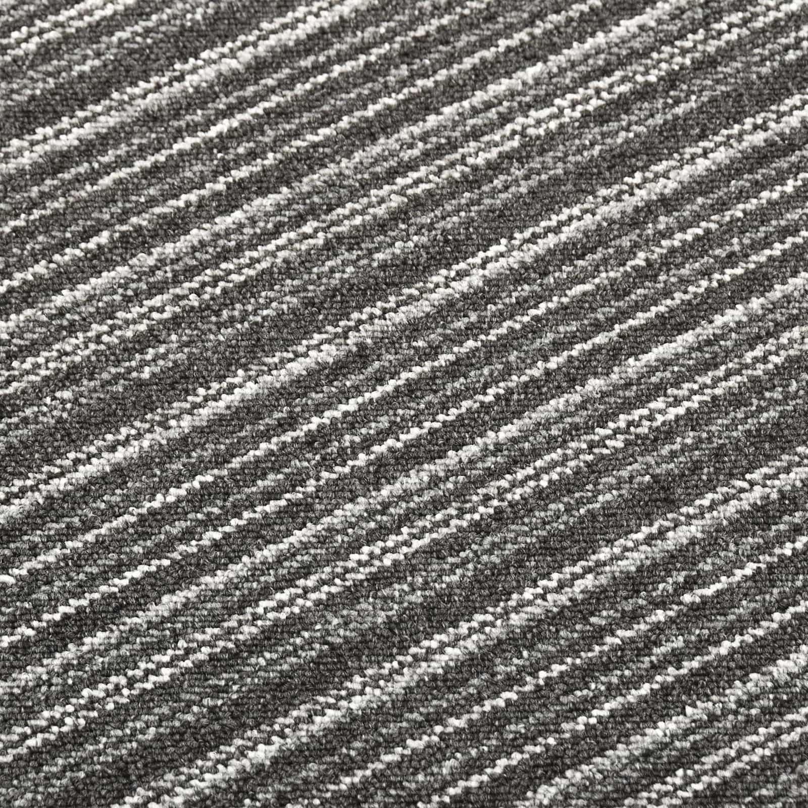 Tappeto 20 pz Antracite Striato 50 x 50 cm 100% Polipropilene