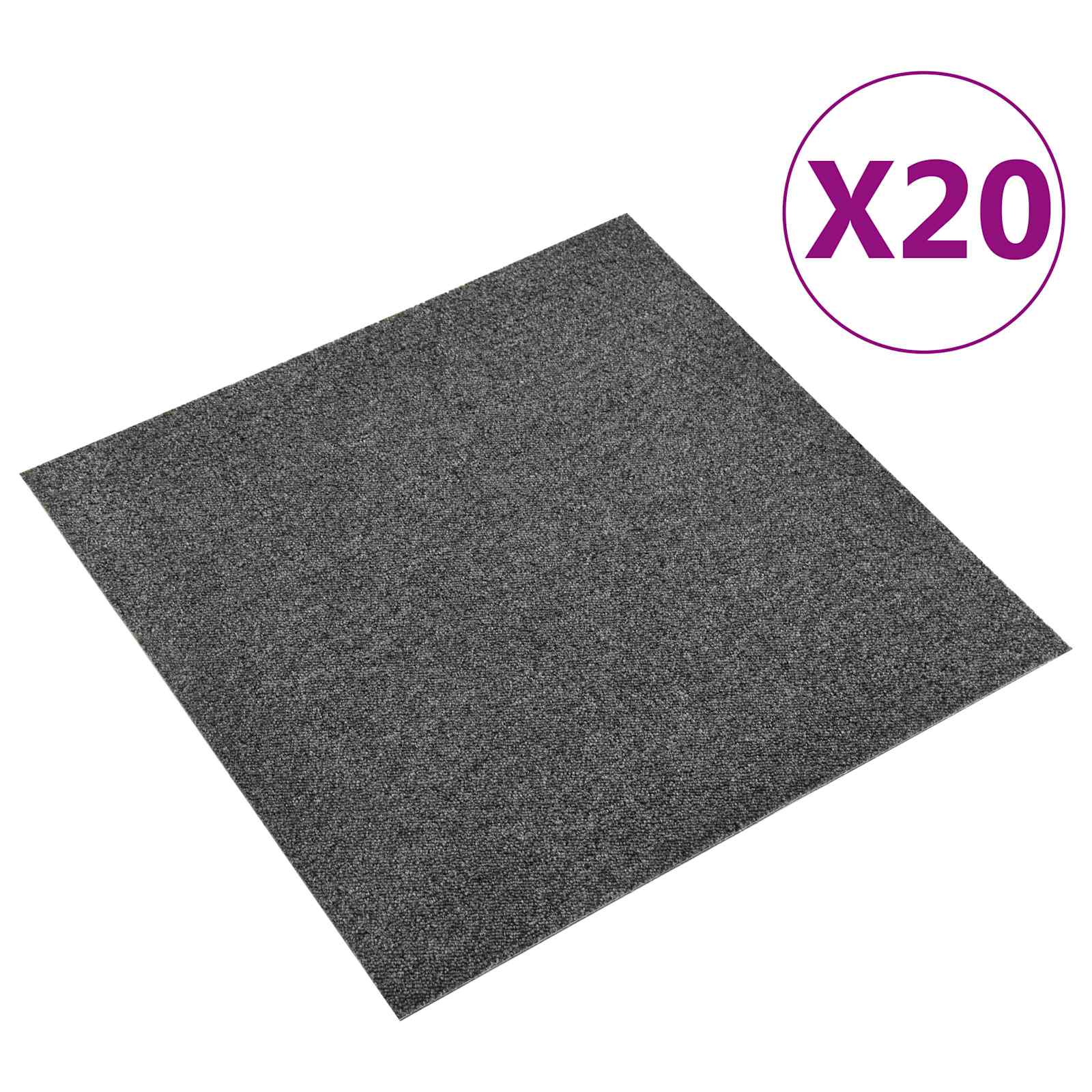 Tappeto 20 pz Antracite 50 x 50 cm 100% Polipropilene