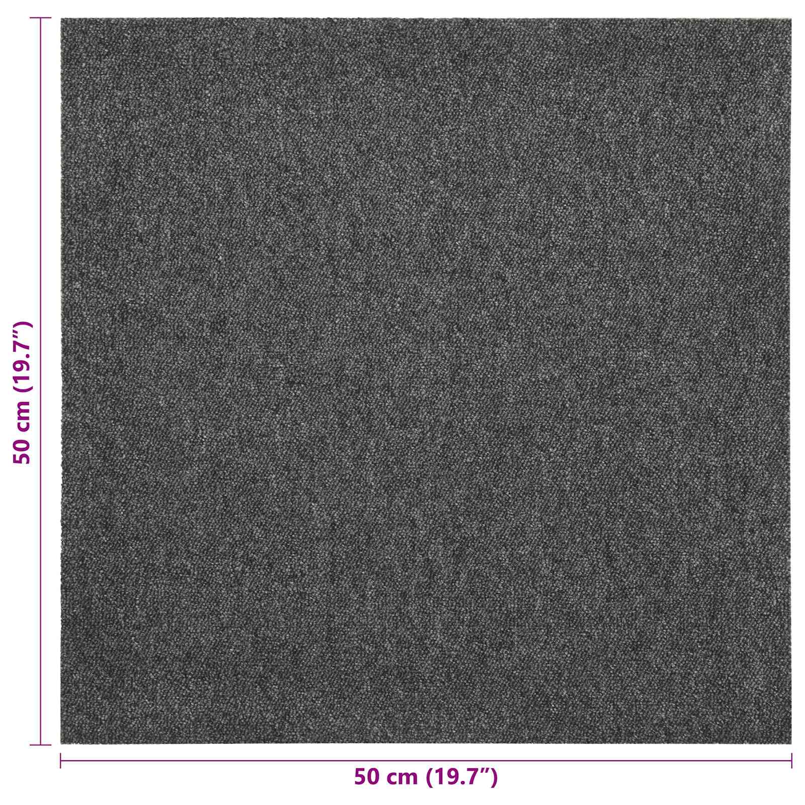 Tappeto 20 pz Antracite 50 x 50 cm 100% Polipropilene