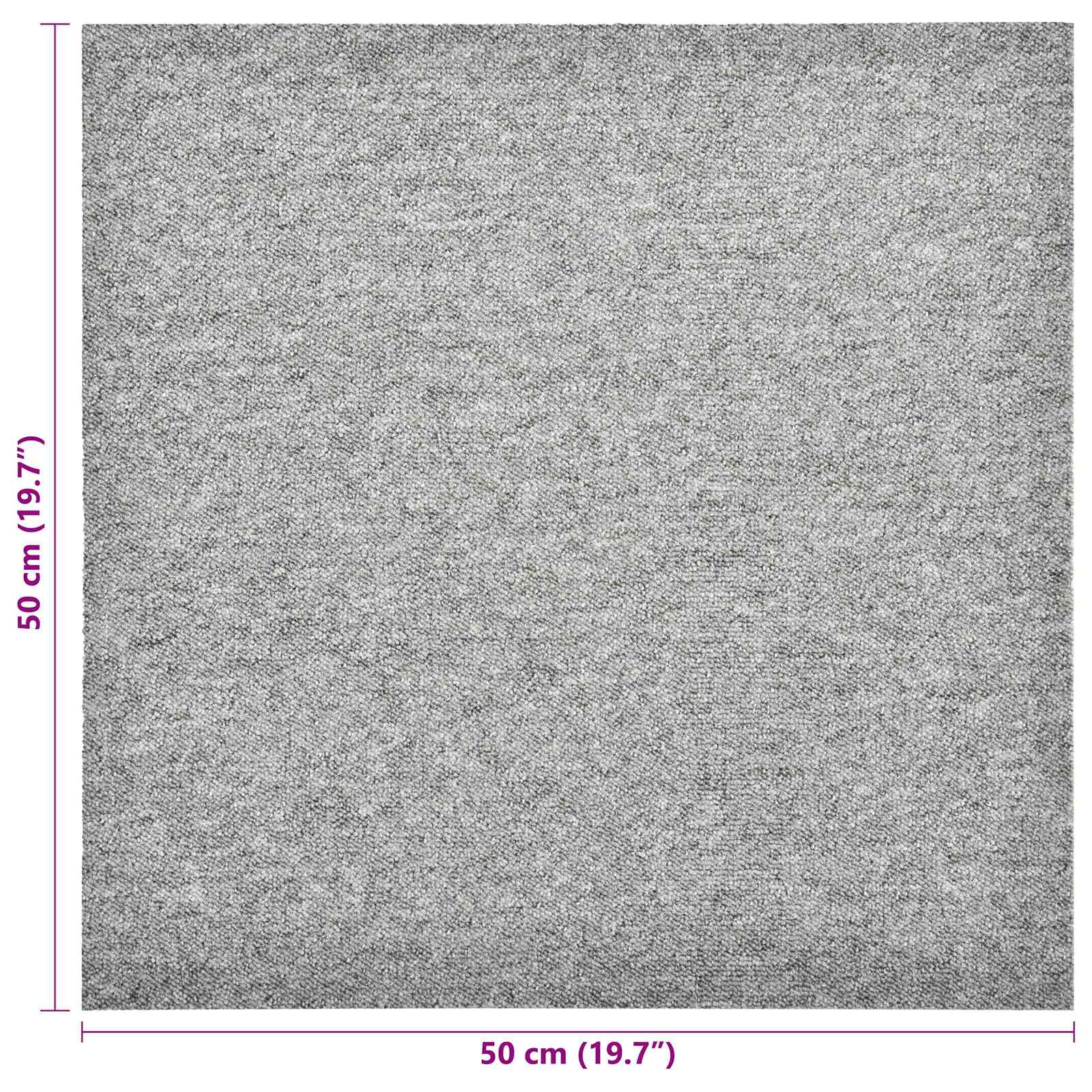Tappeto 20 pz Grigio Chiaro 50 x 50 cm 100% Polipropilene