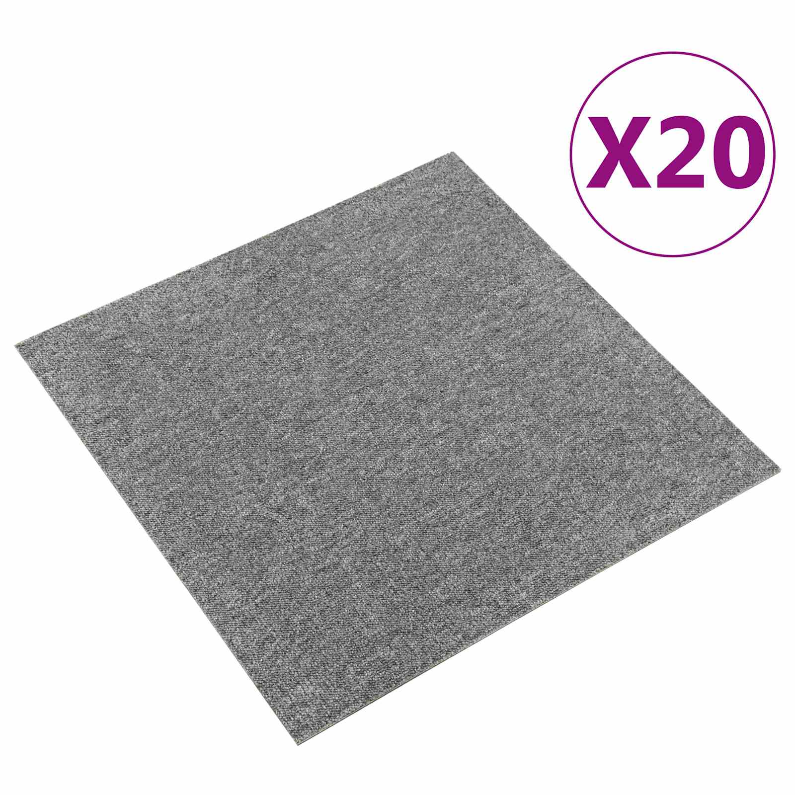 Tappeto 20 pz Grigio 50 x 50 cm 100% Polipropilene