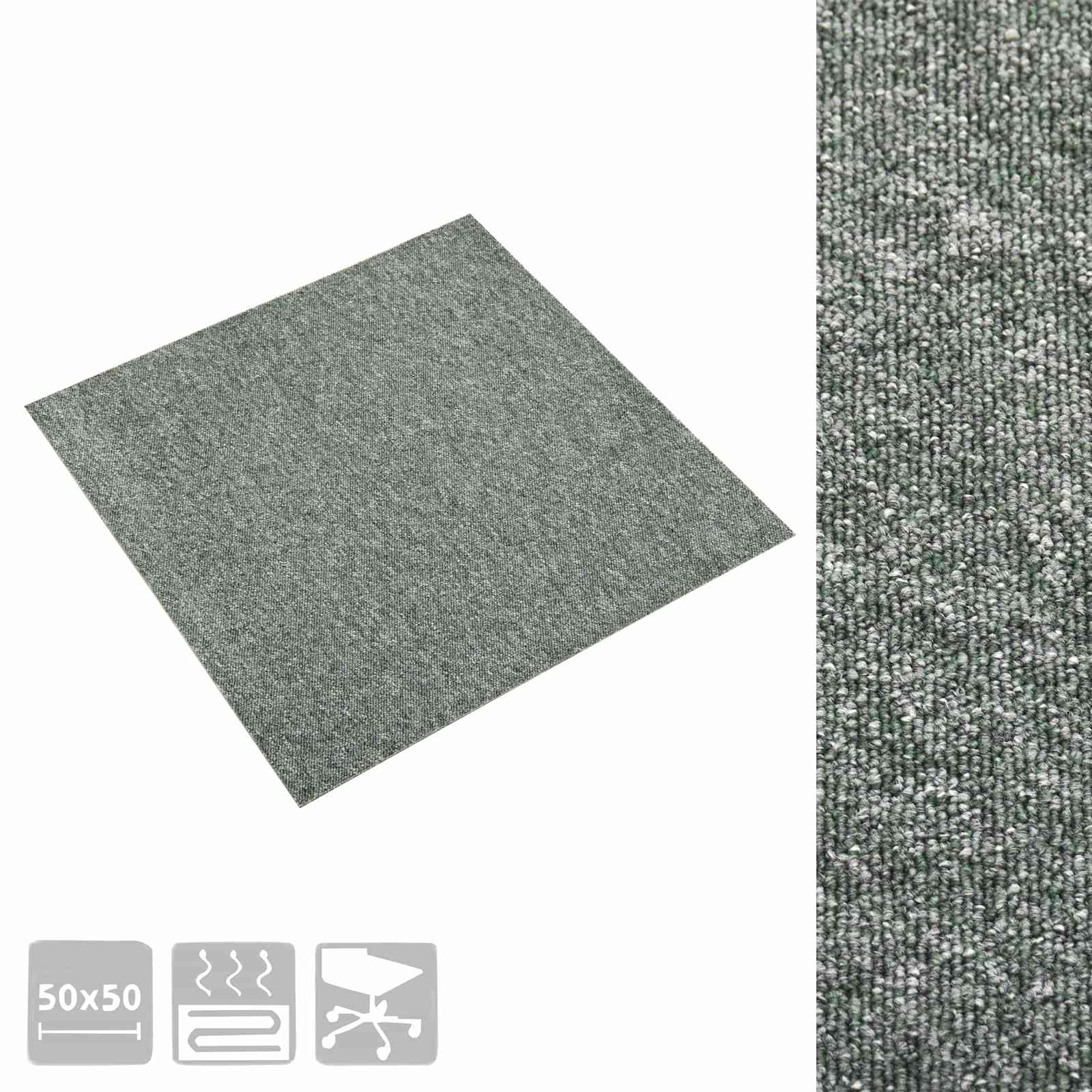 Tappeto 20 pz Verde 50 x 50 cm 100% Polipropilene