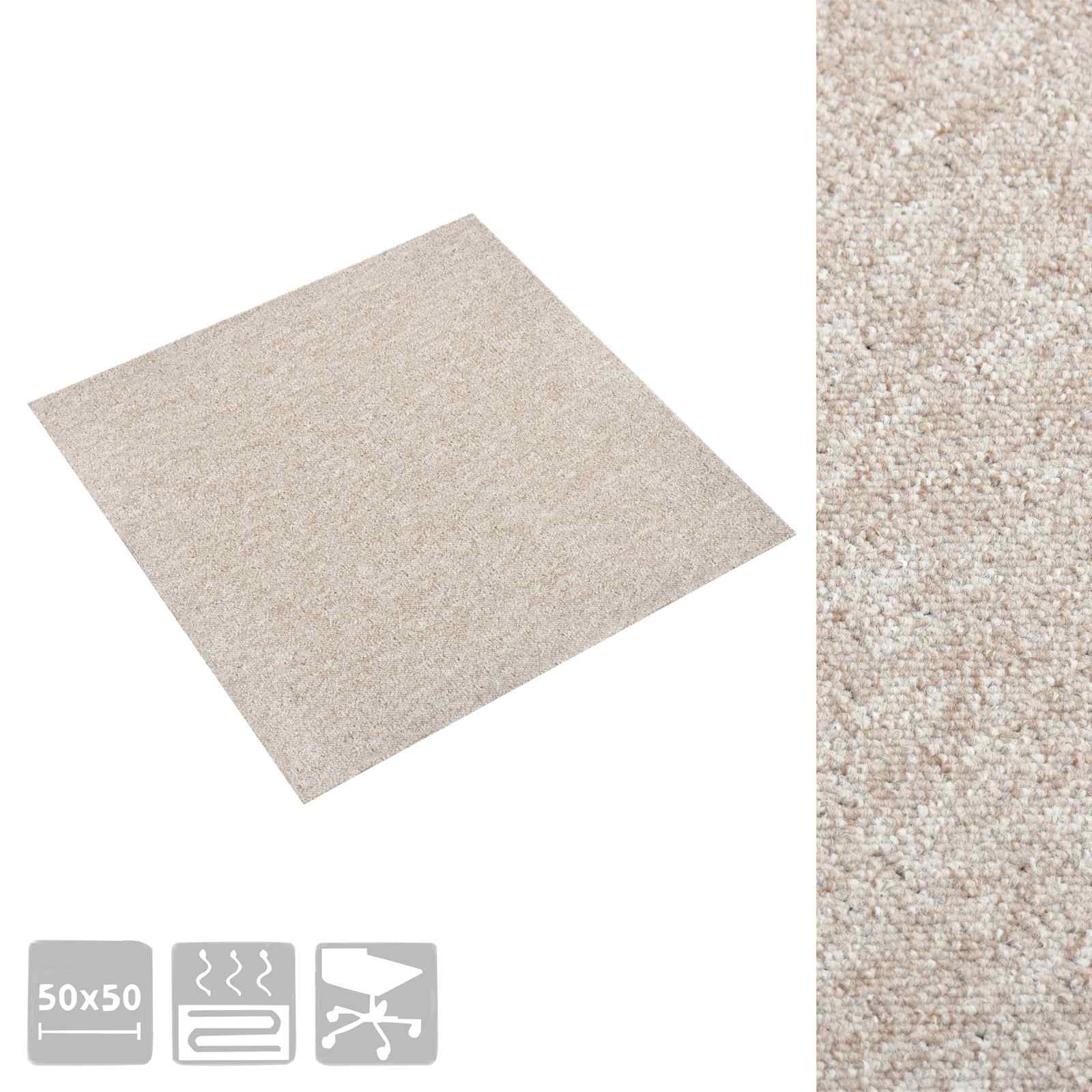 Tappeto 20 pz Beige chiaro 50 x 50 cm 100% Polipropilene