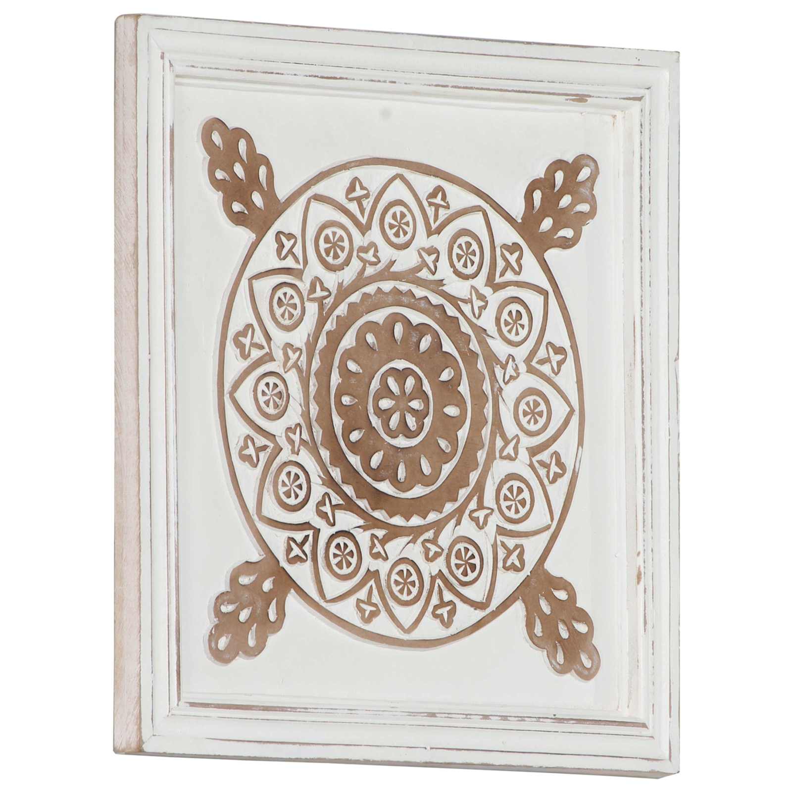 Decorazione artistica 2 pz 40 x 40 x 1,5 cm Marrone e bianco