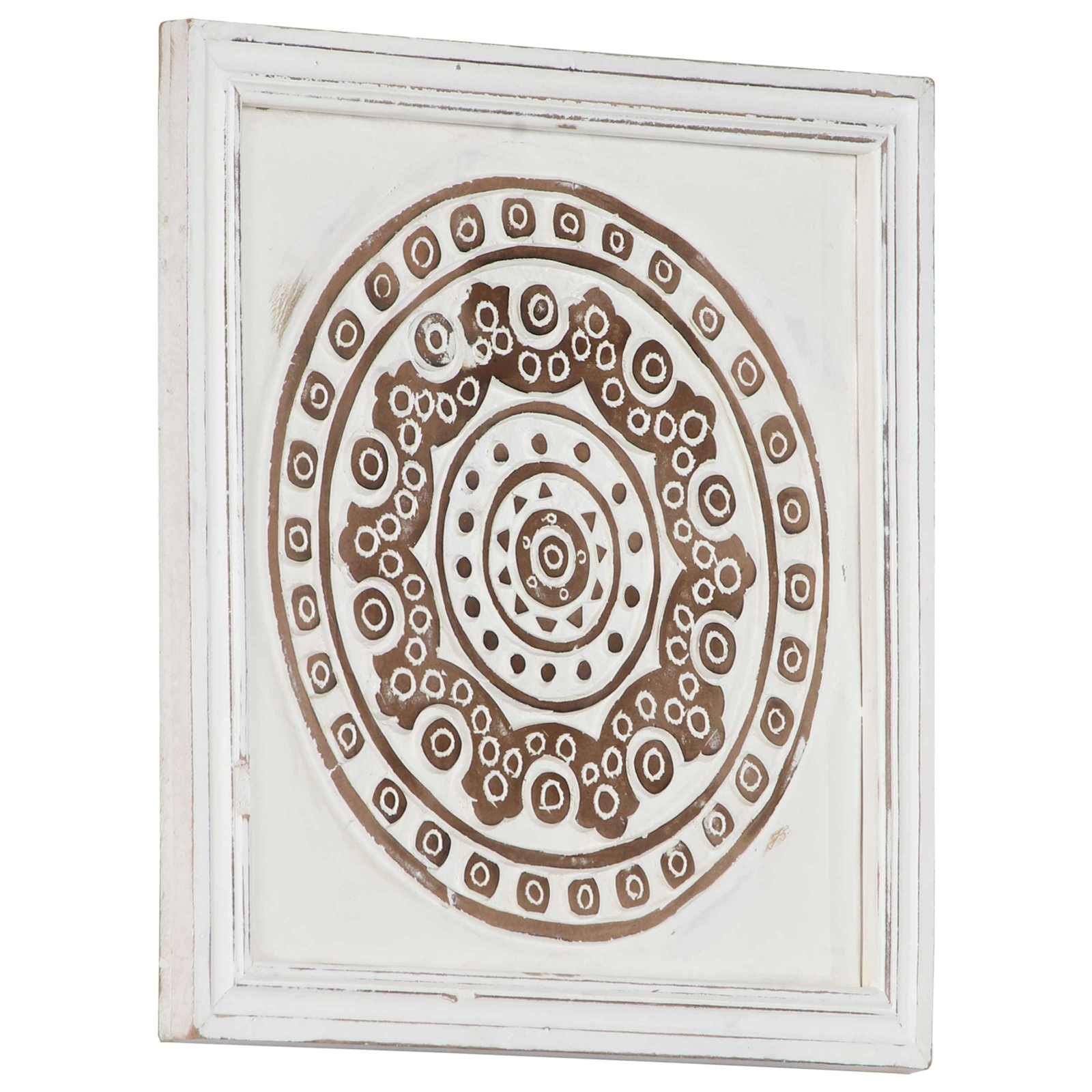 Decorazione artistica 2 pz 40 x 40 x 1,5 cm Marrone e bianco