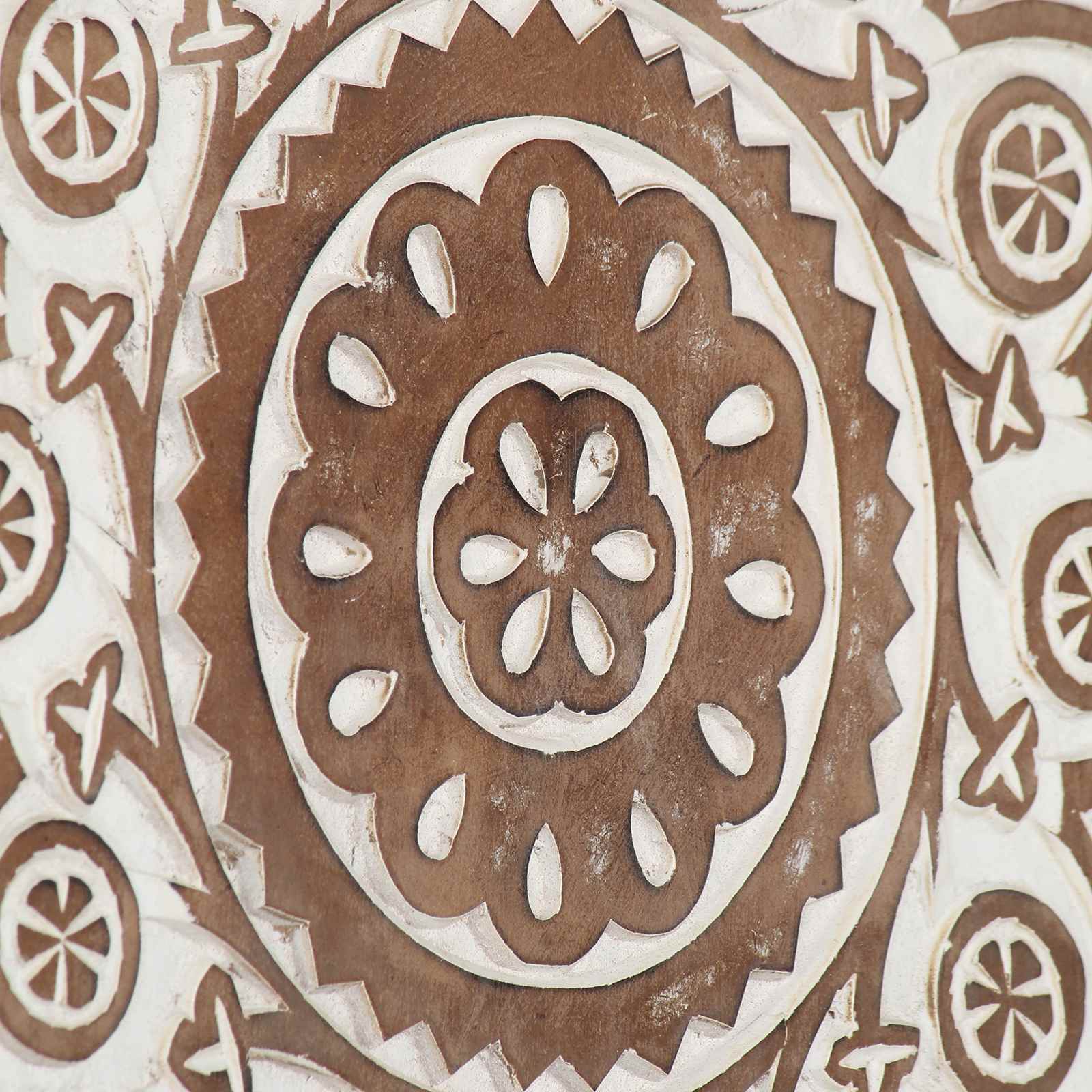 Decorazione artistica 2 pz 40 x 40 x 1,5 cm Marrone e bianco