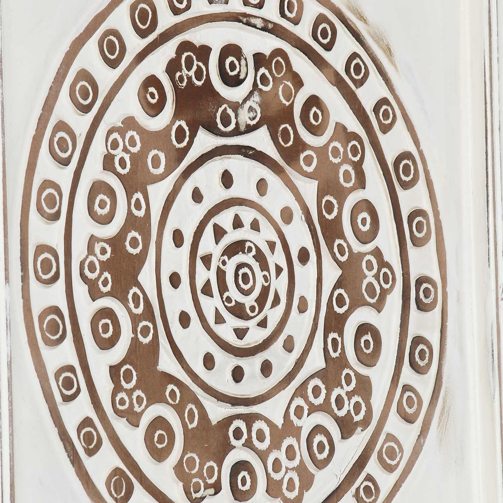 Decorazione artistica 2 pz 40 x 40 x 1,5 cm Marrone e bianco