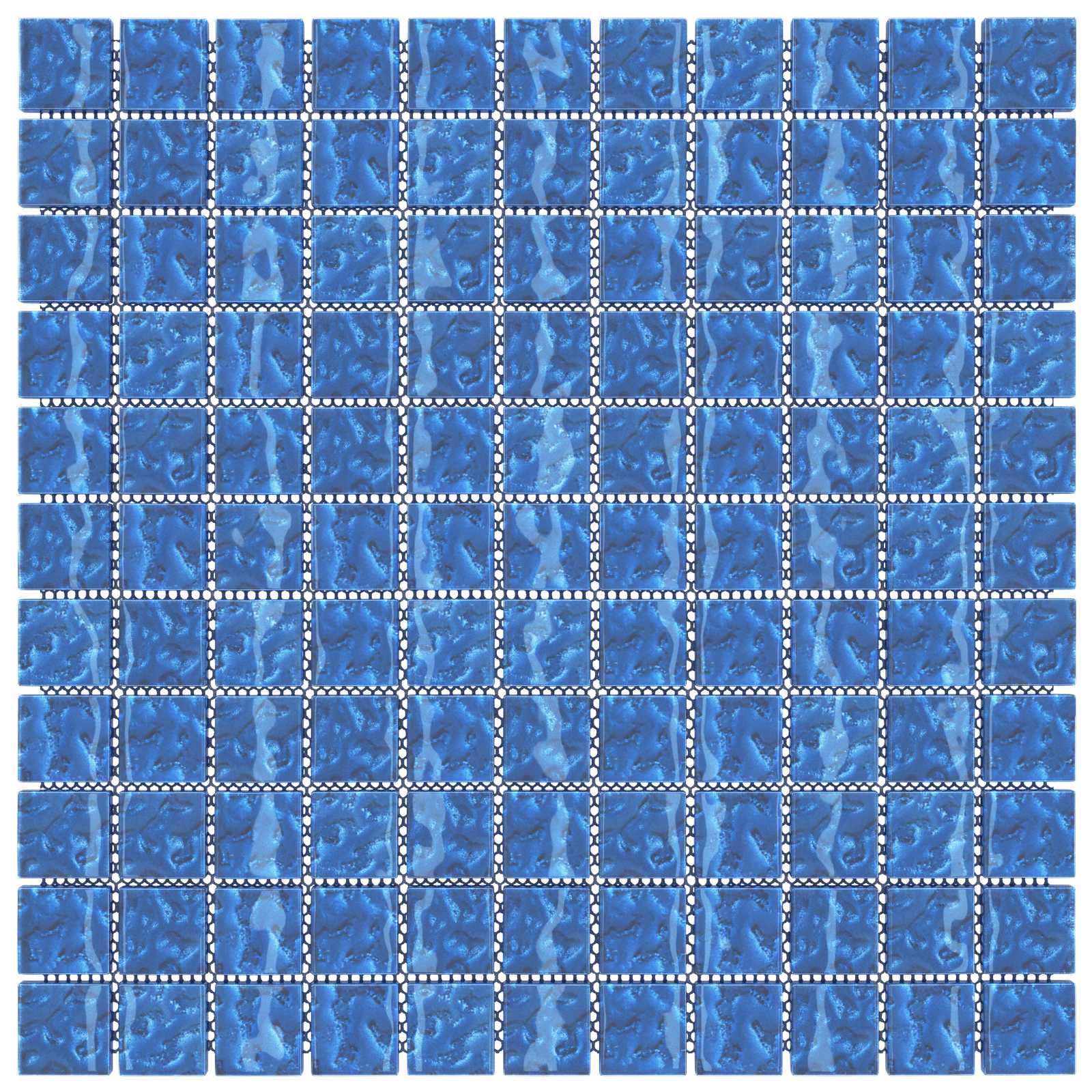 Piastrella Mosaic 11 pz 50 x 50 cm Blu Vetro