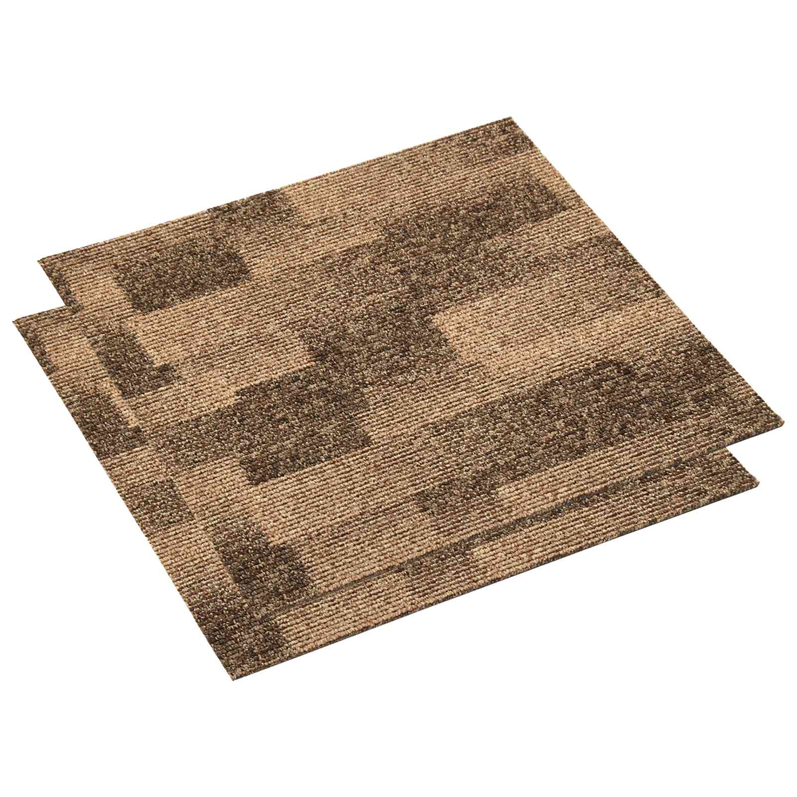 Moquette per pavimenti 20 pz Marrone 50 x 50 cm PP Pelo basso