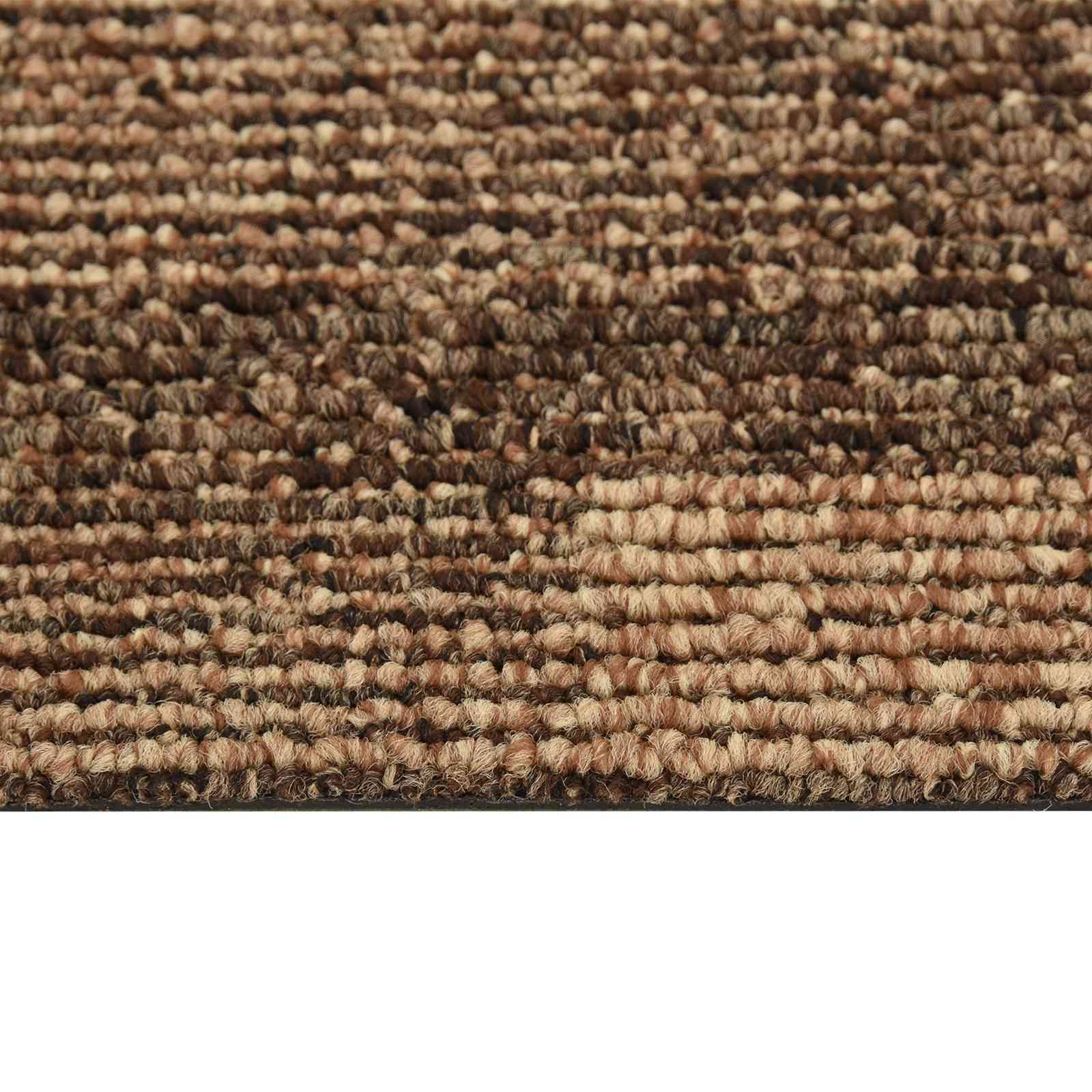 Moquette per pavimenti 20 pz Marrone 50 x 50 cm PP Pelo basso