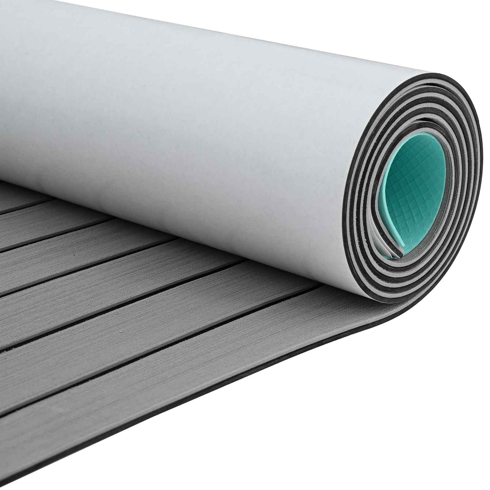 Tappetino per Barche Grigio Chiaro e Nero 240 x 90 cm EVA
