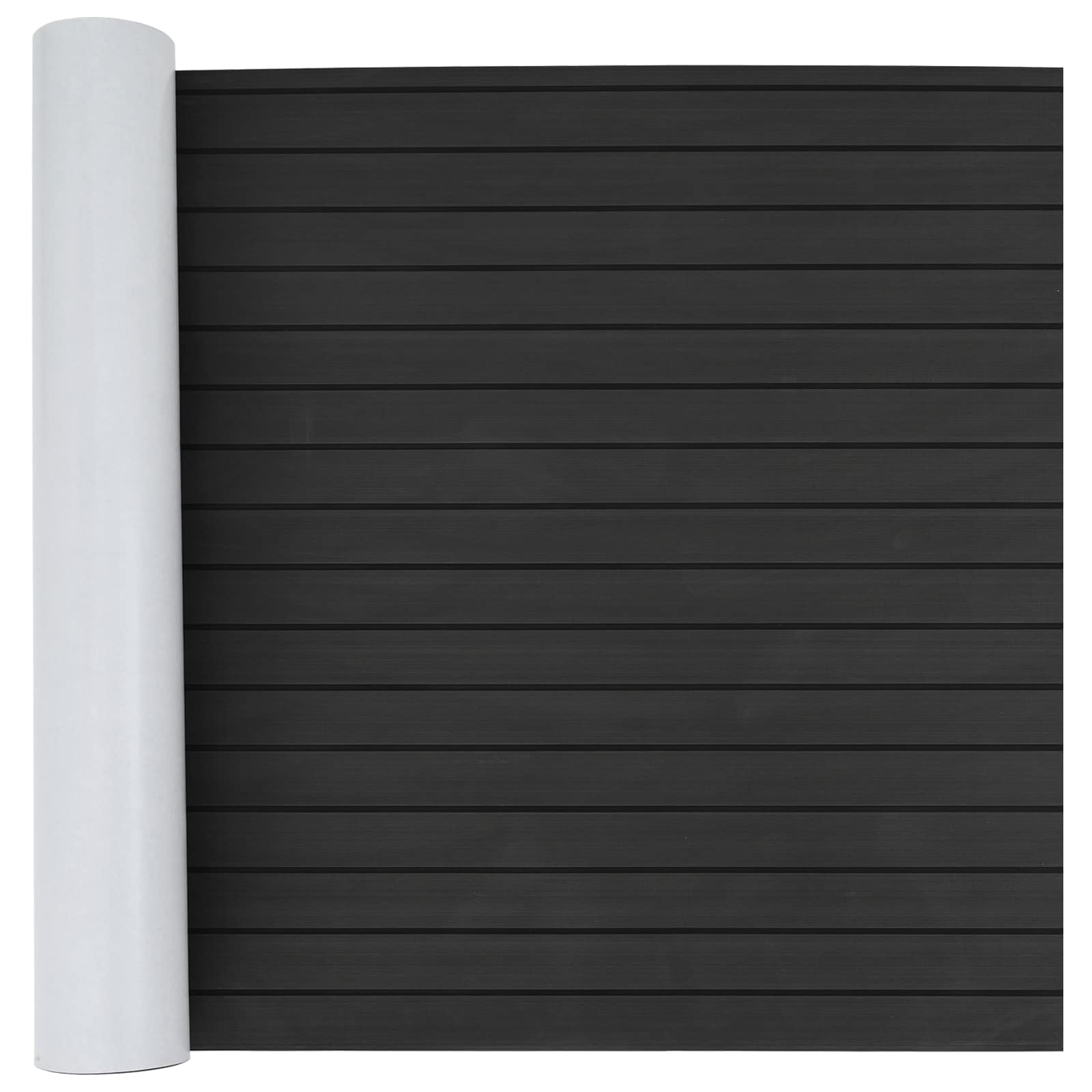 Tappetino per Barche Rigato Grigio Scuro e Nero 240 x 90 cm EVA