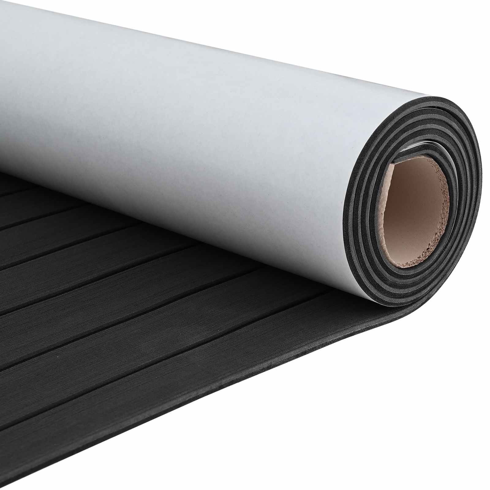 Tappetino per Barche Rigato Grigio Scuro e Nero 240 x 90 cm EVA