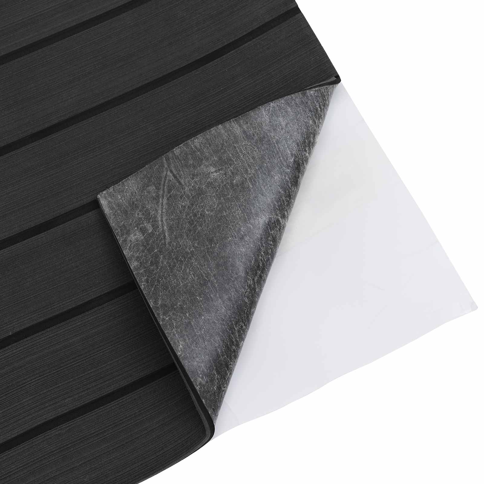Tappetino per Barche Rigato Grigio Scuro e Nero 240 x 90 cm EVA