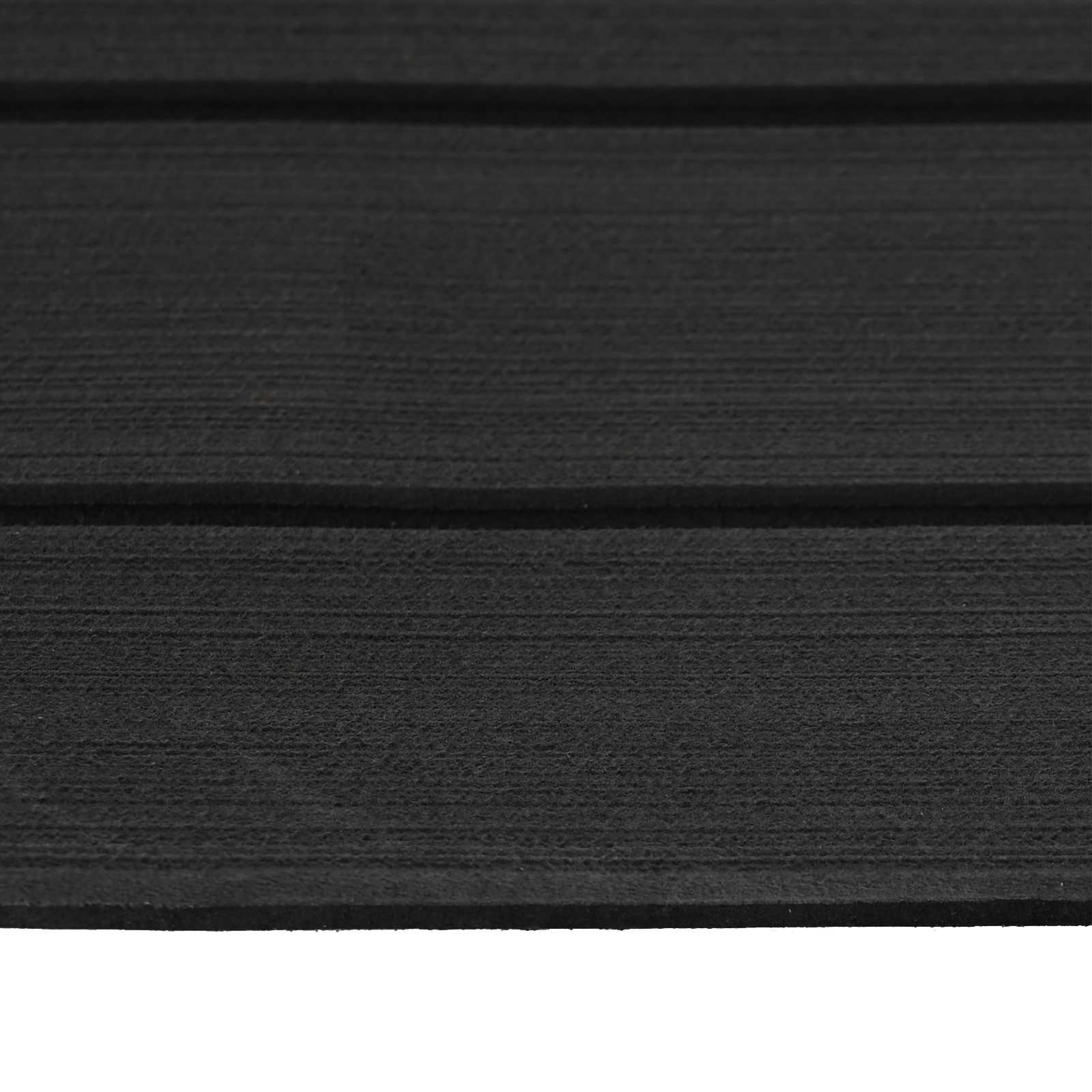 Tappetino per Barche Rigato Grigio Scuro e Nero 240 x 90 cm EVA