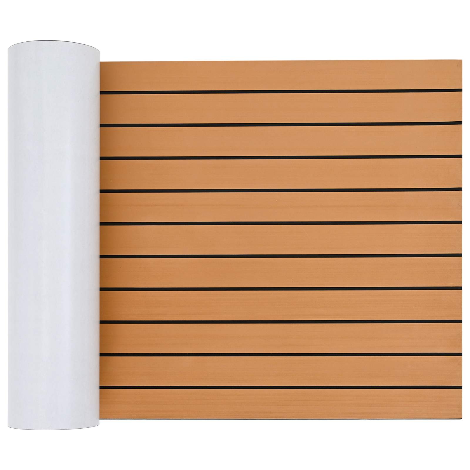 Tappetino per Barche Rigato Marrone e Nero 240 x 60 cm EVA