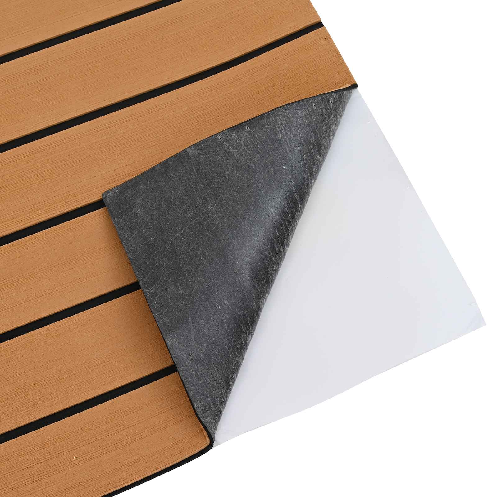 Tappetino per Barche Rigato Marrone e Nero 240 x 60 cm EVA