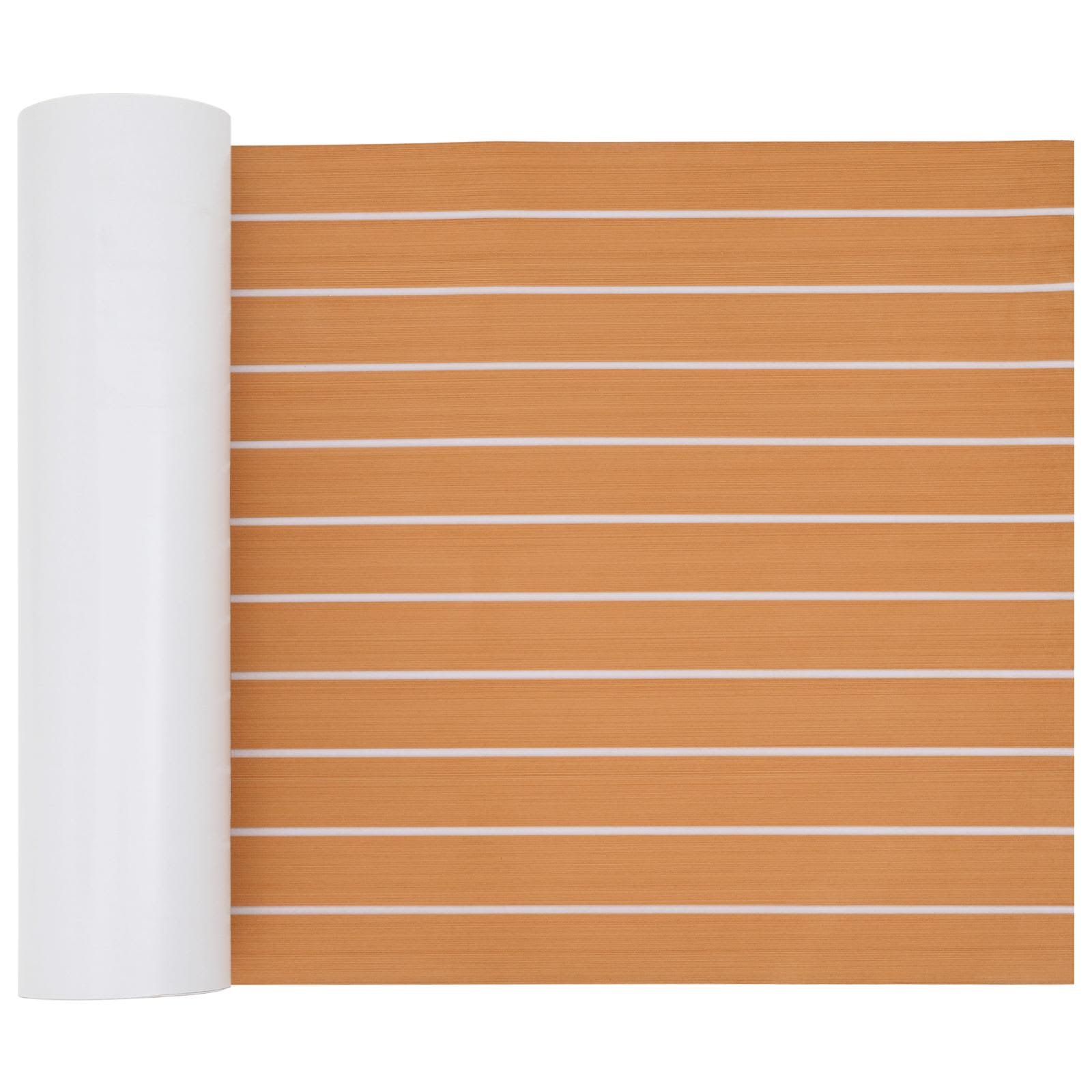 Tappetino per Barche Rigato Marrone e bianco 240 x 60 cm EVA
