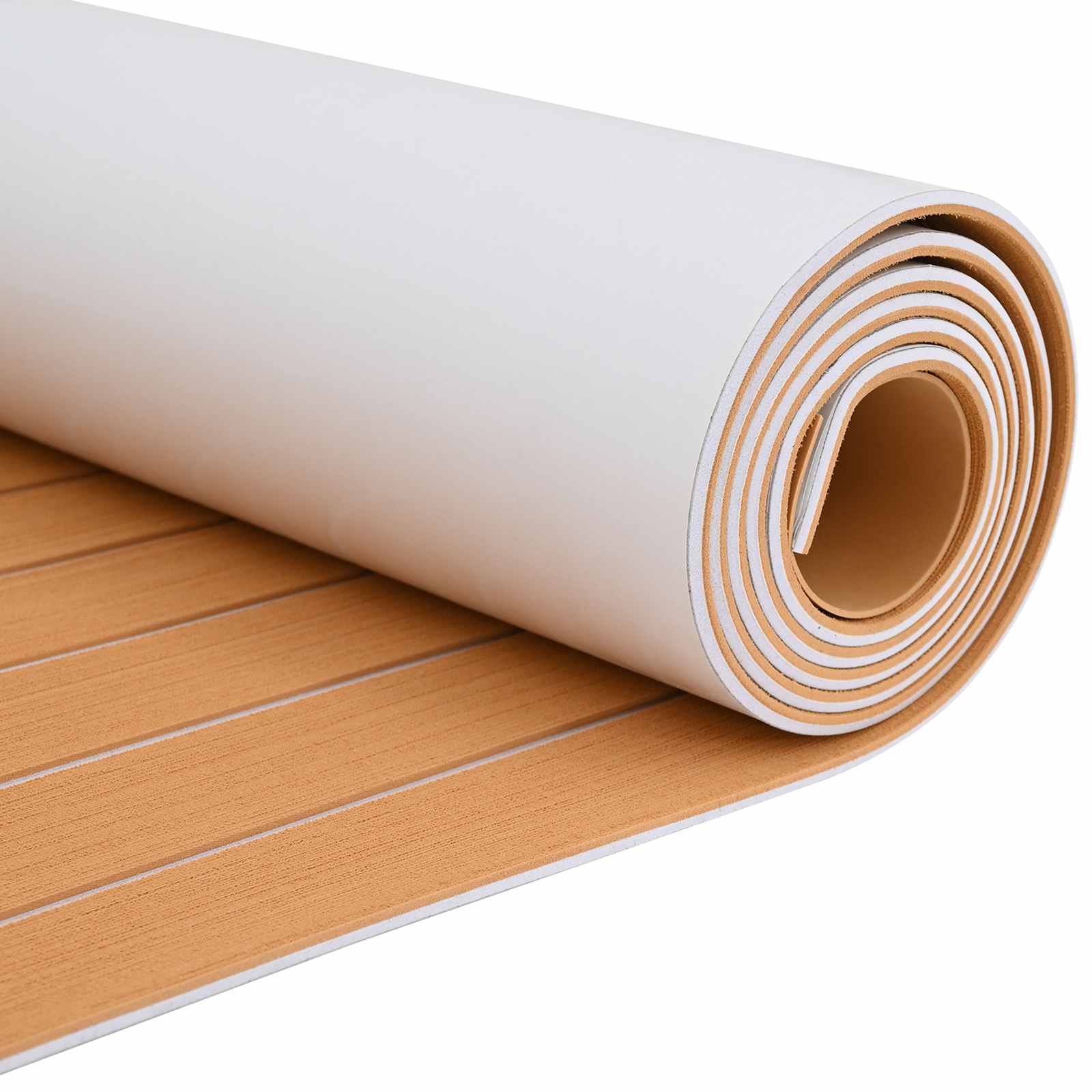 Tappetino per Barche Rigato Marrone e bianco 240 x 60 cm EVA