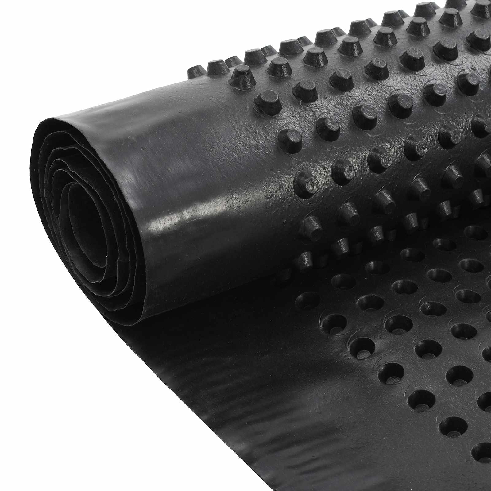 Foglio di drenaggio stampato Nero 1 x 10 m HDPE