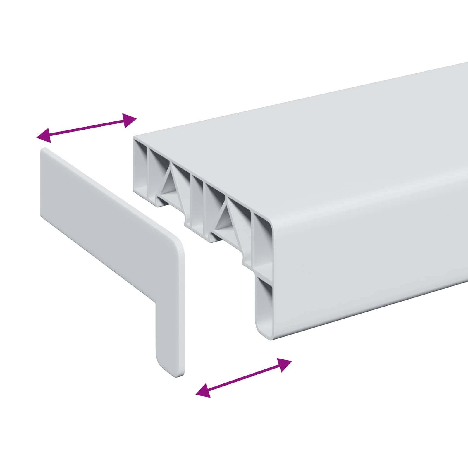Soglia della Finestra Bianco 100 x 15 x 4,5 cm PVC