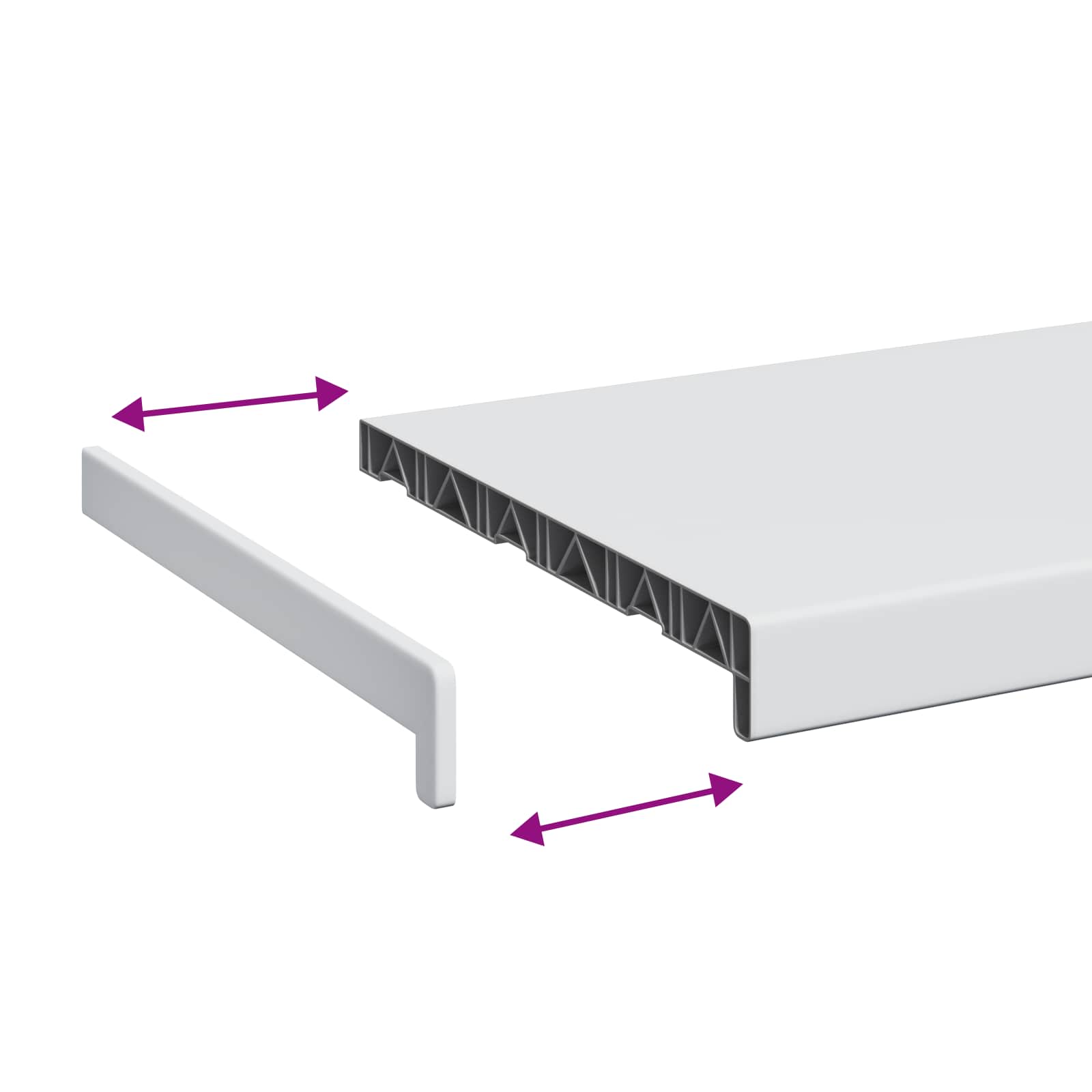 Soglia della Finestra Bianco 100 x 30 x 4,5 cm PVC