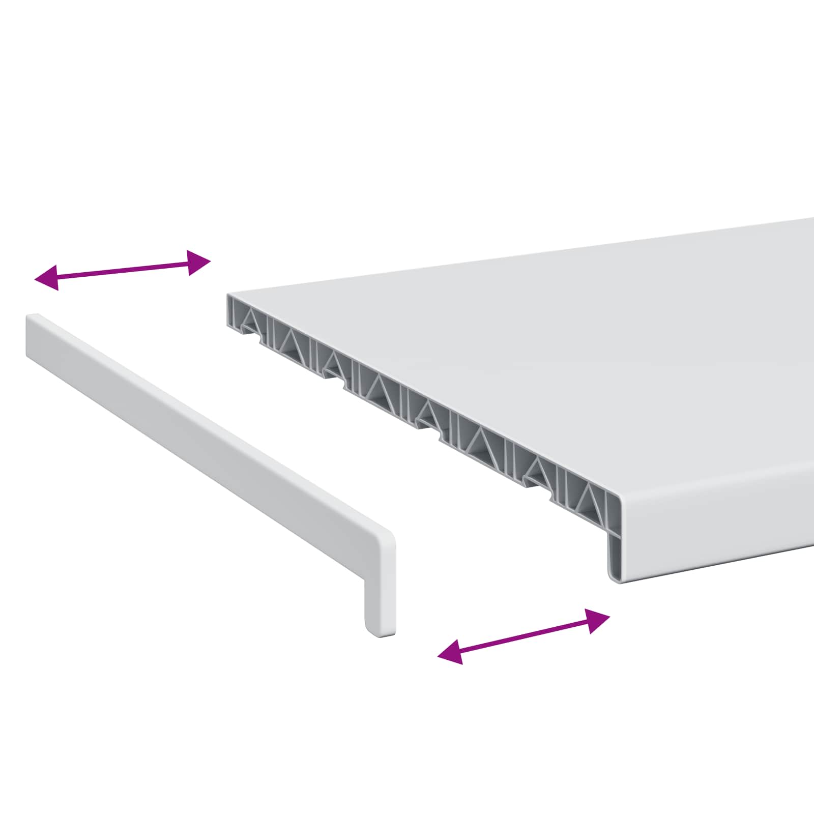 Soglia della Finestra Bianco 100 x 40 x 4,5 cm PVC
