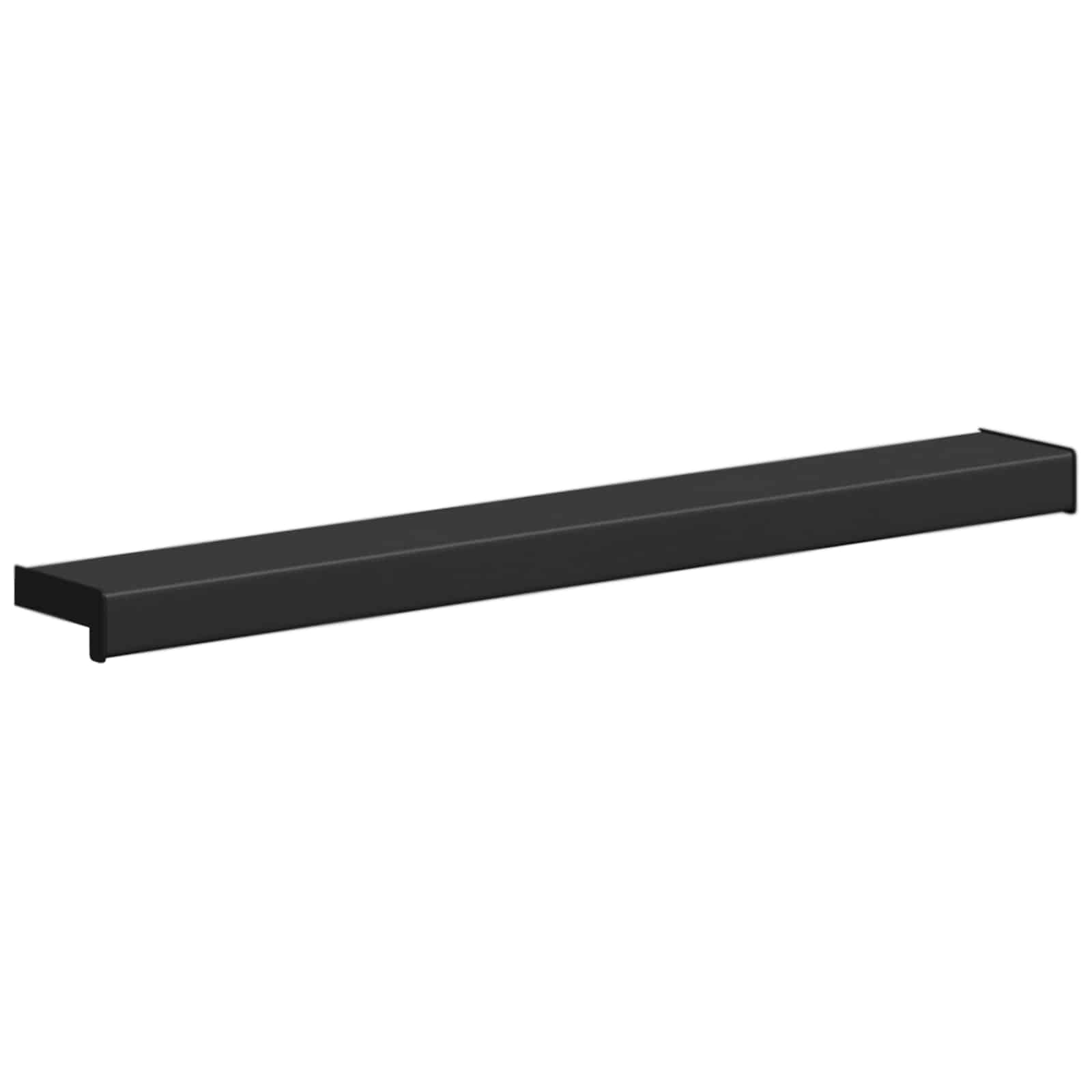 Soglia della Finestra Nero con Venature del Legno PVC
