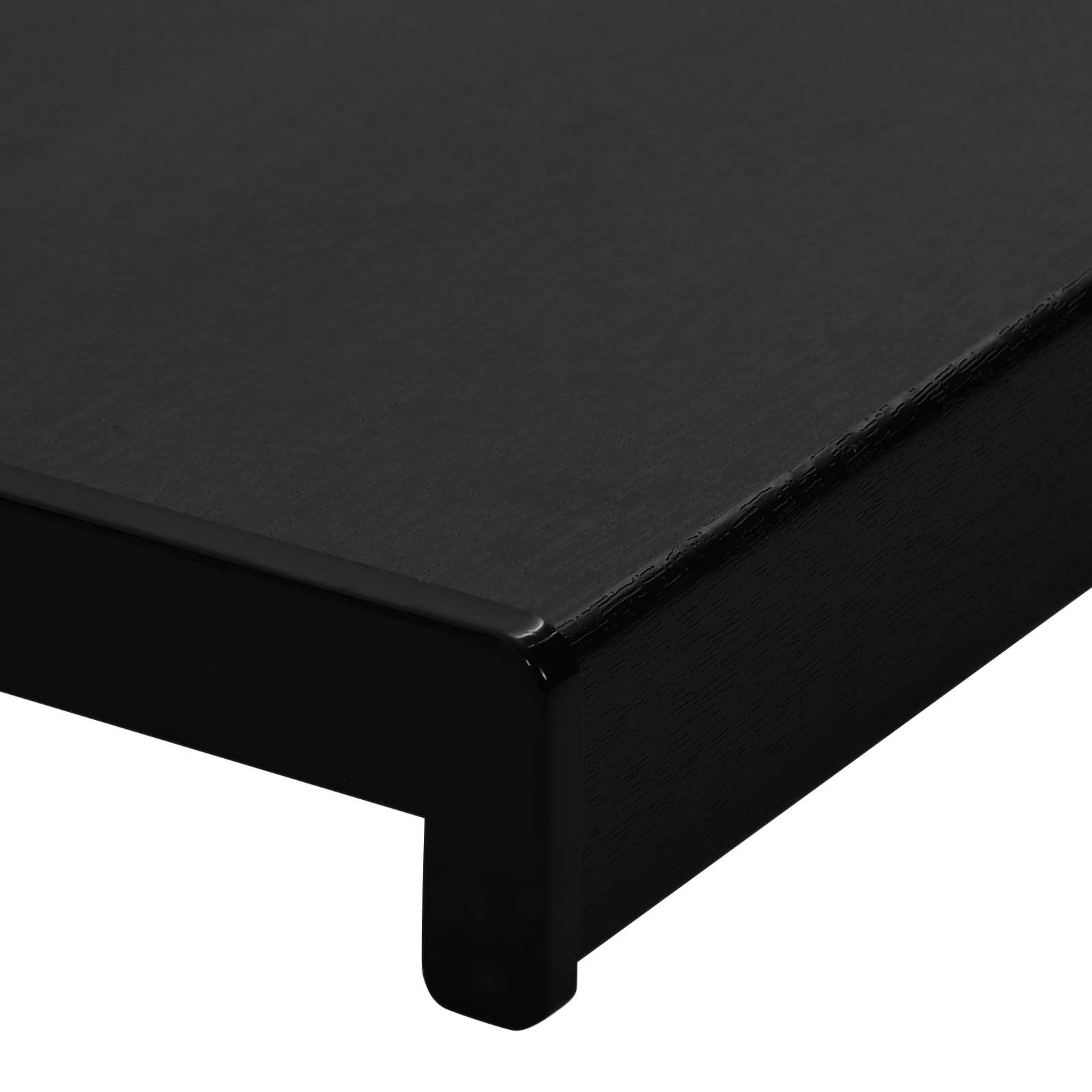 Soglia della Finestra Nero con Venature del Legno PVC