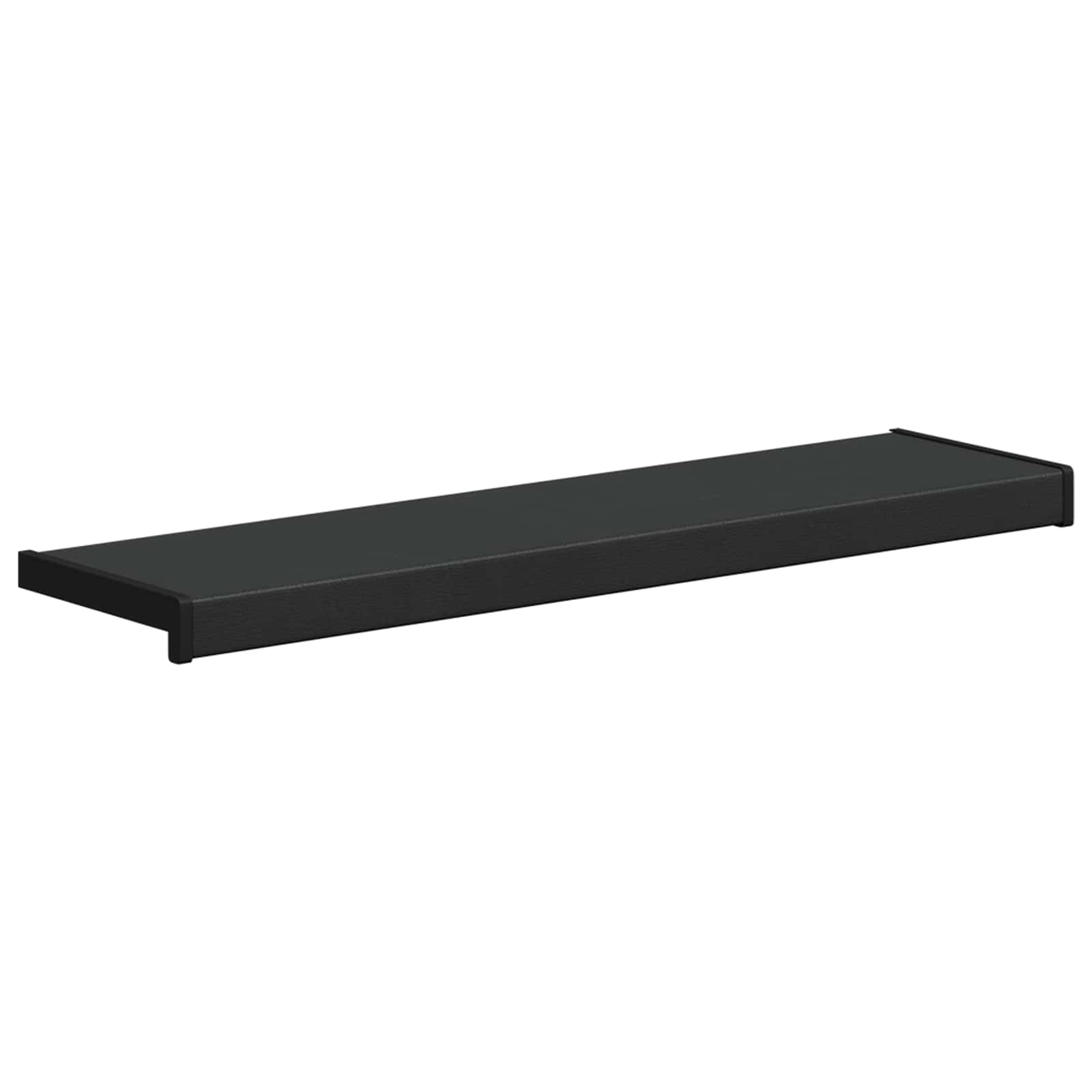 Soglia della Finestra Nero con Venature del Legno PVC