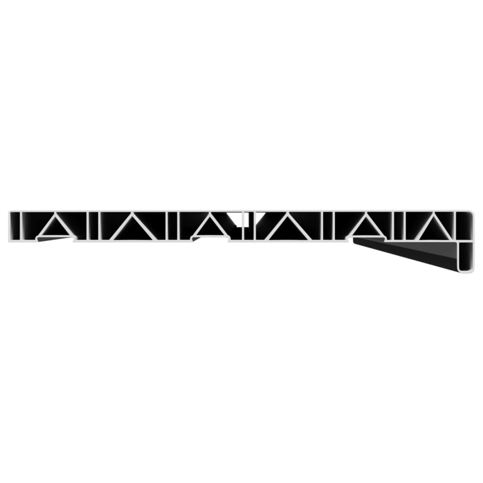 Soglia della Finestra Nero con Venature del Legno PVC