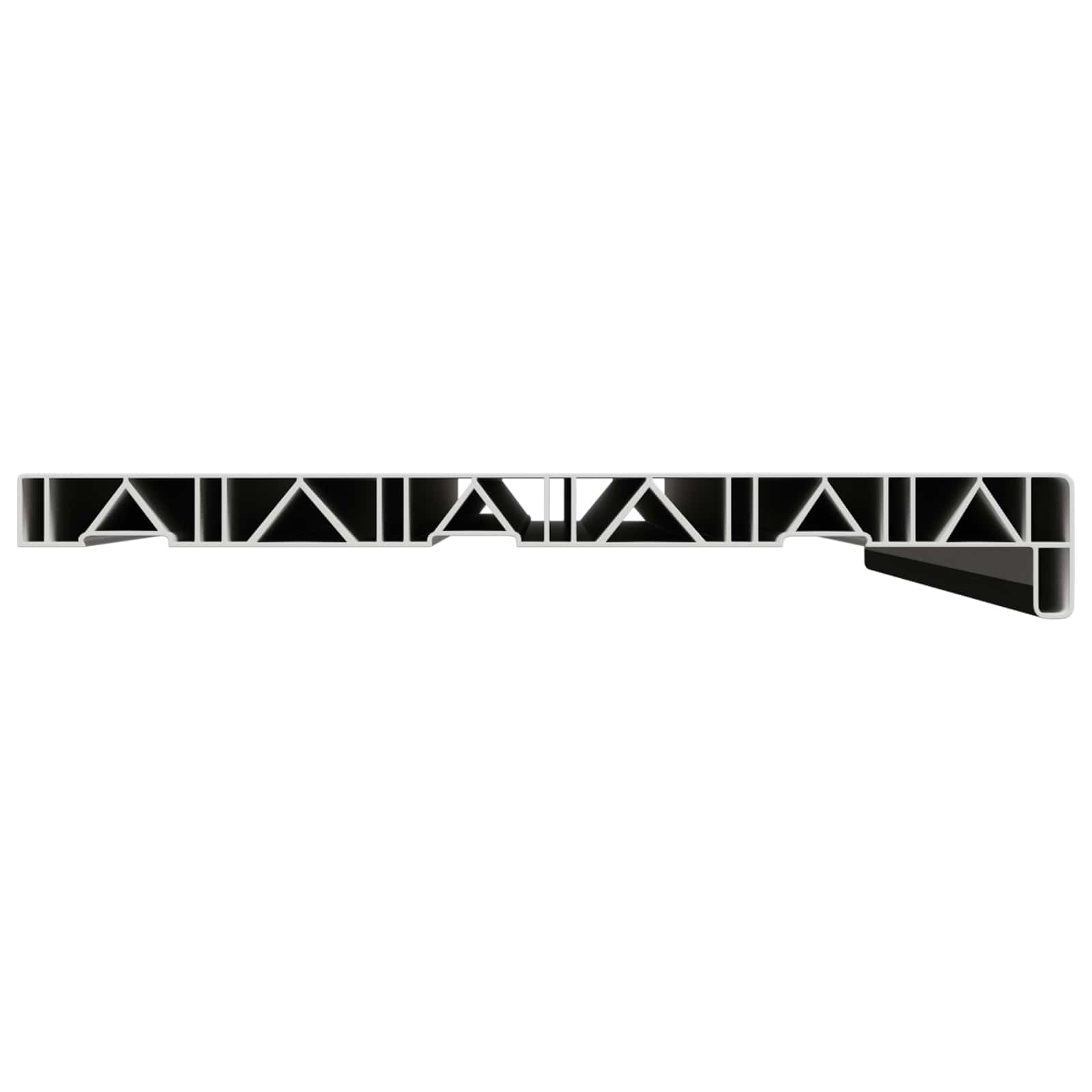 Soglia della Finestra Nero con Venature del Legno PVC