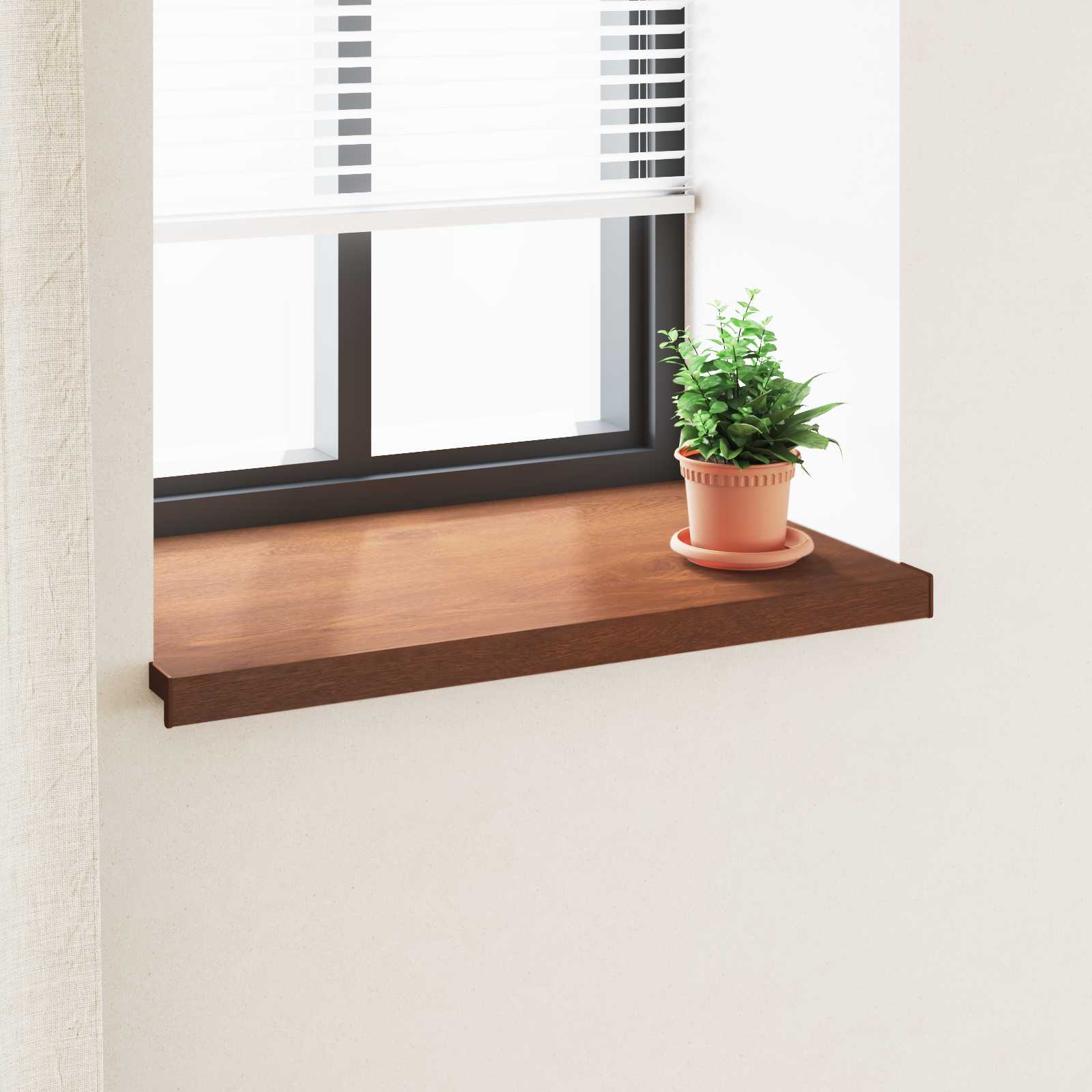 Soglia della Finestra Legno Marrone 80 x 50 x 4,5 cm PVC