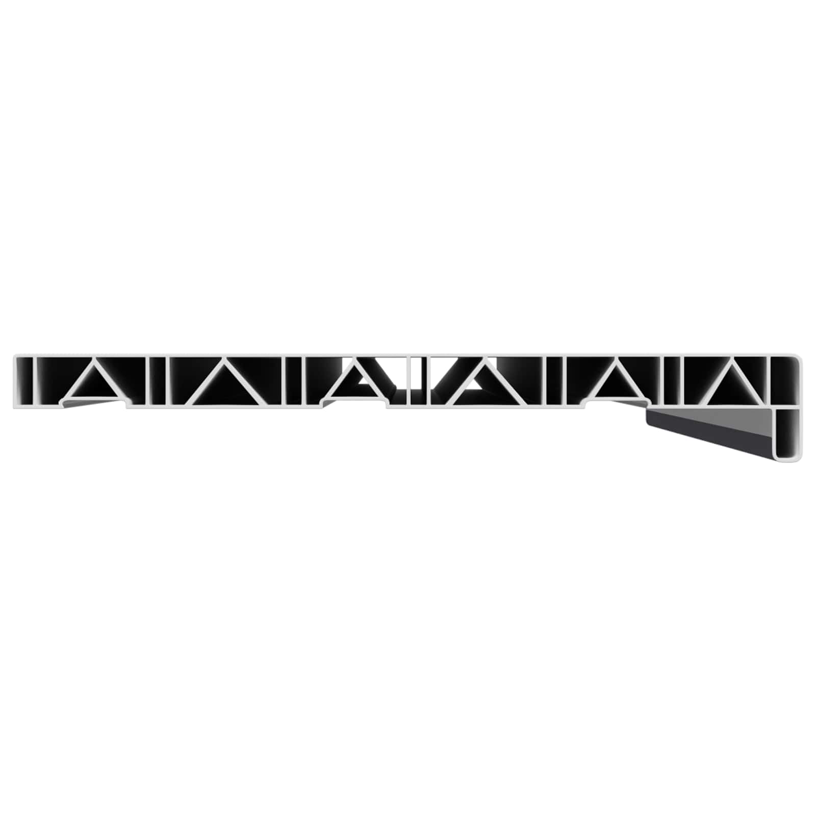 Soglia della Finestra Antracite con Venature del Legno PVC