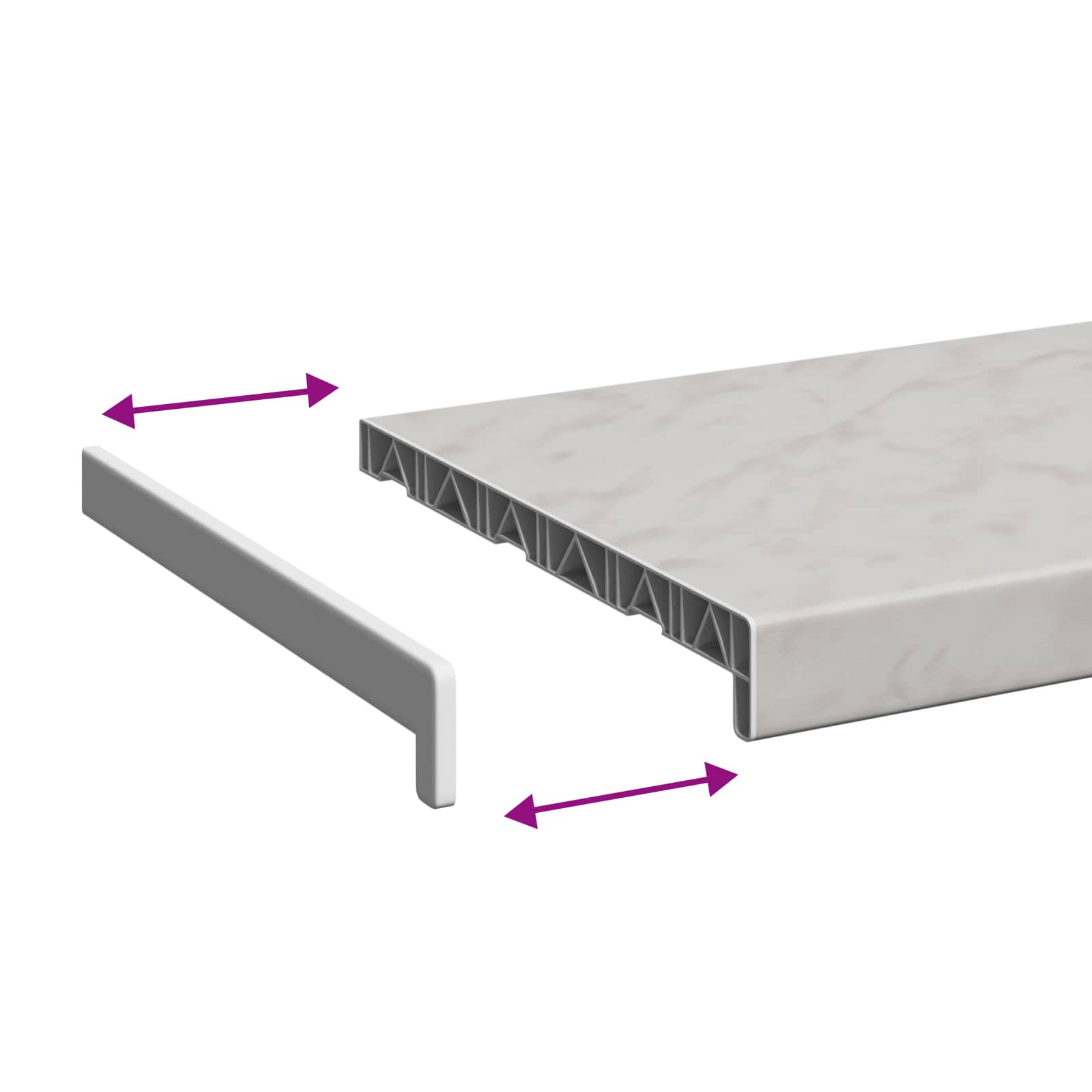 Soglia della Finestra Texture in Marmo 140 x 35 x 4,5 cm PVC