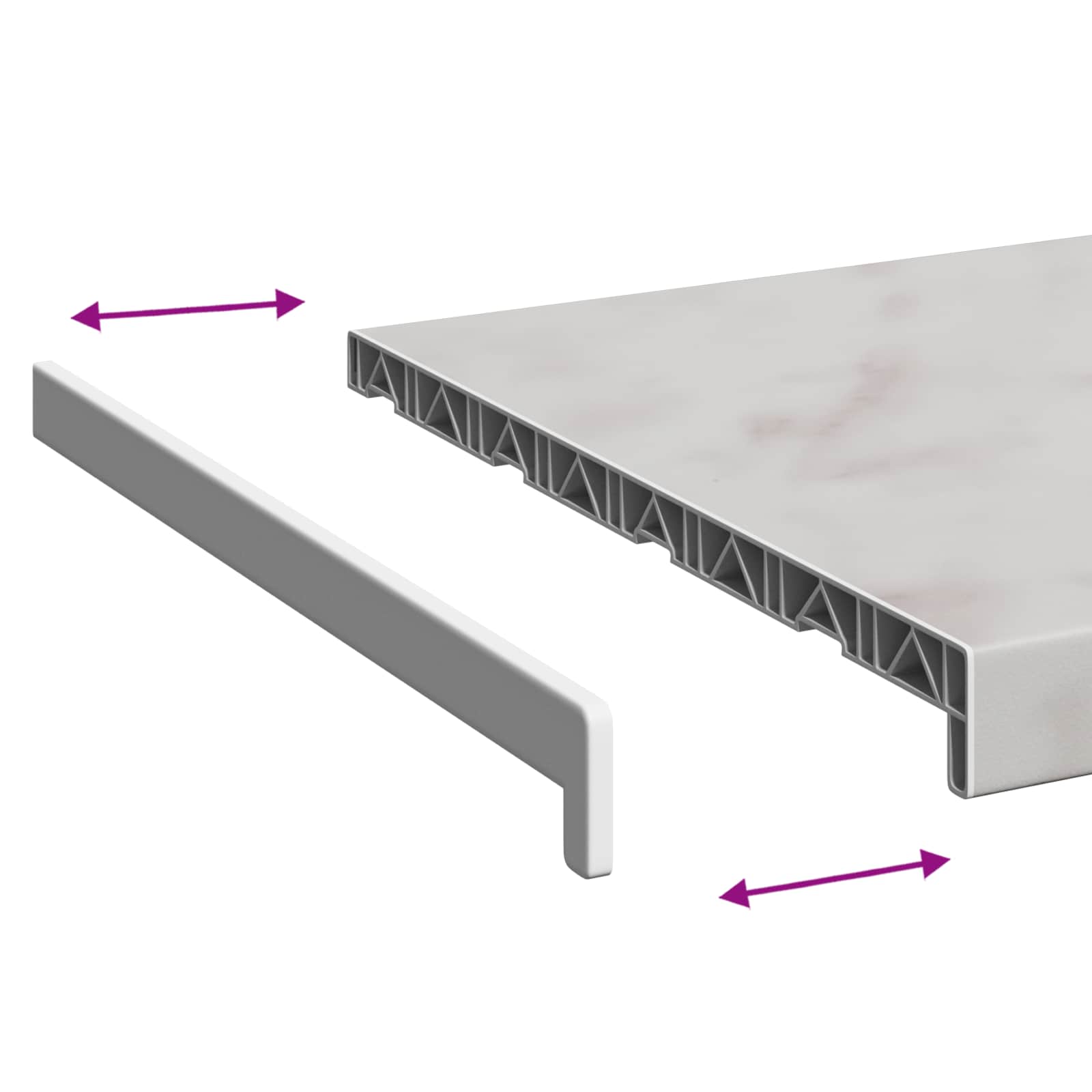 Soglia della Finestra Texture in Marmo 100 x 40 x 4,5 cm PVC