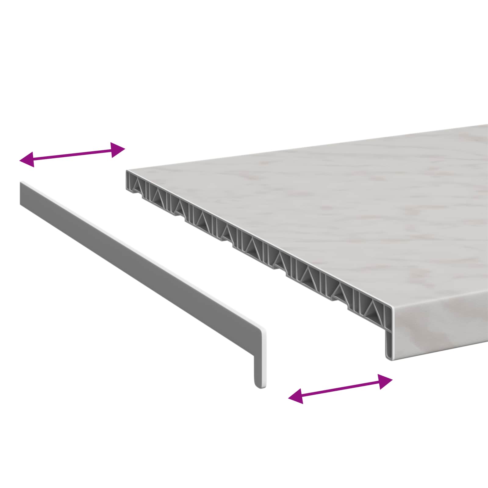 Soglia della Finestra Texture in Marmo 100 x 50 x 4,5 cm PVC