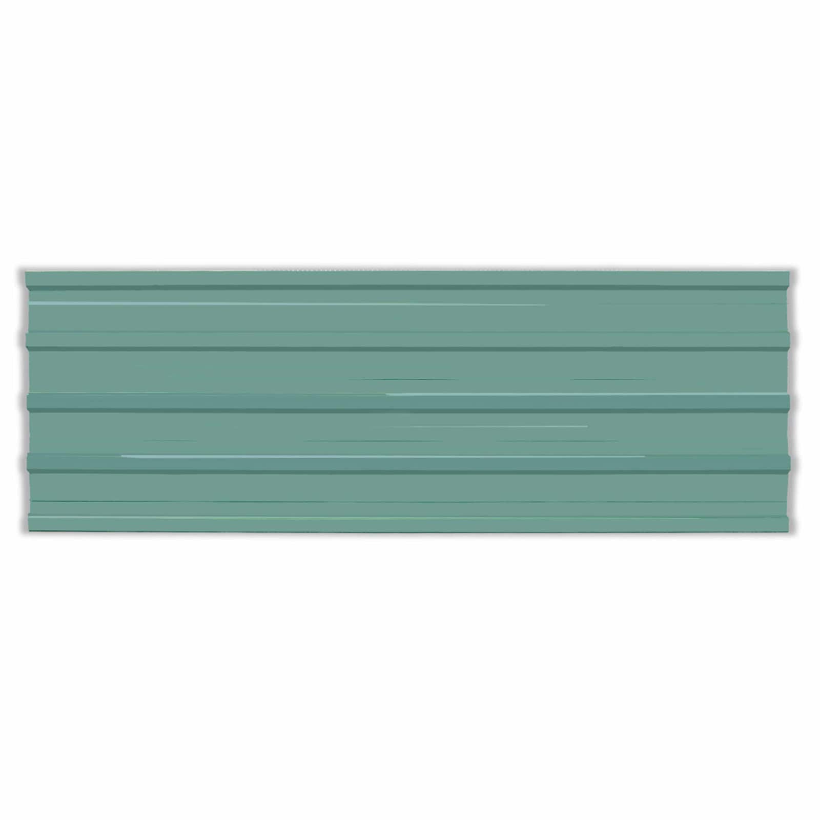 Pannello per tetto 12 pz Verde 129 x 45 cm Acciaio zincato