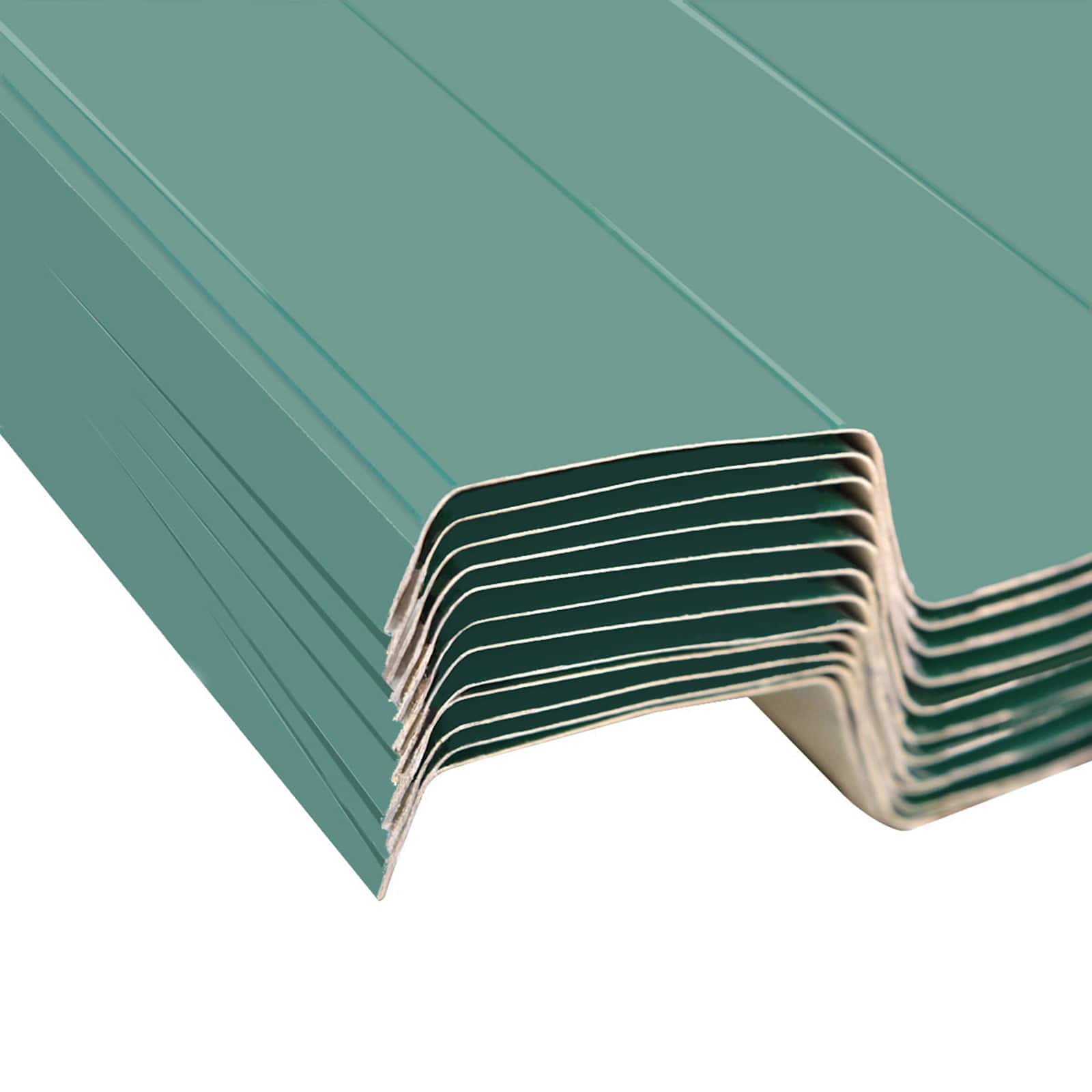 Pannello per tetto 12 pz Verde 129 x 45 cm Acciaio zincato