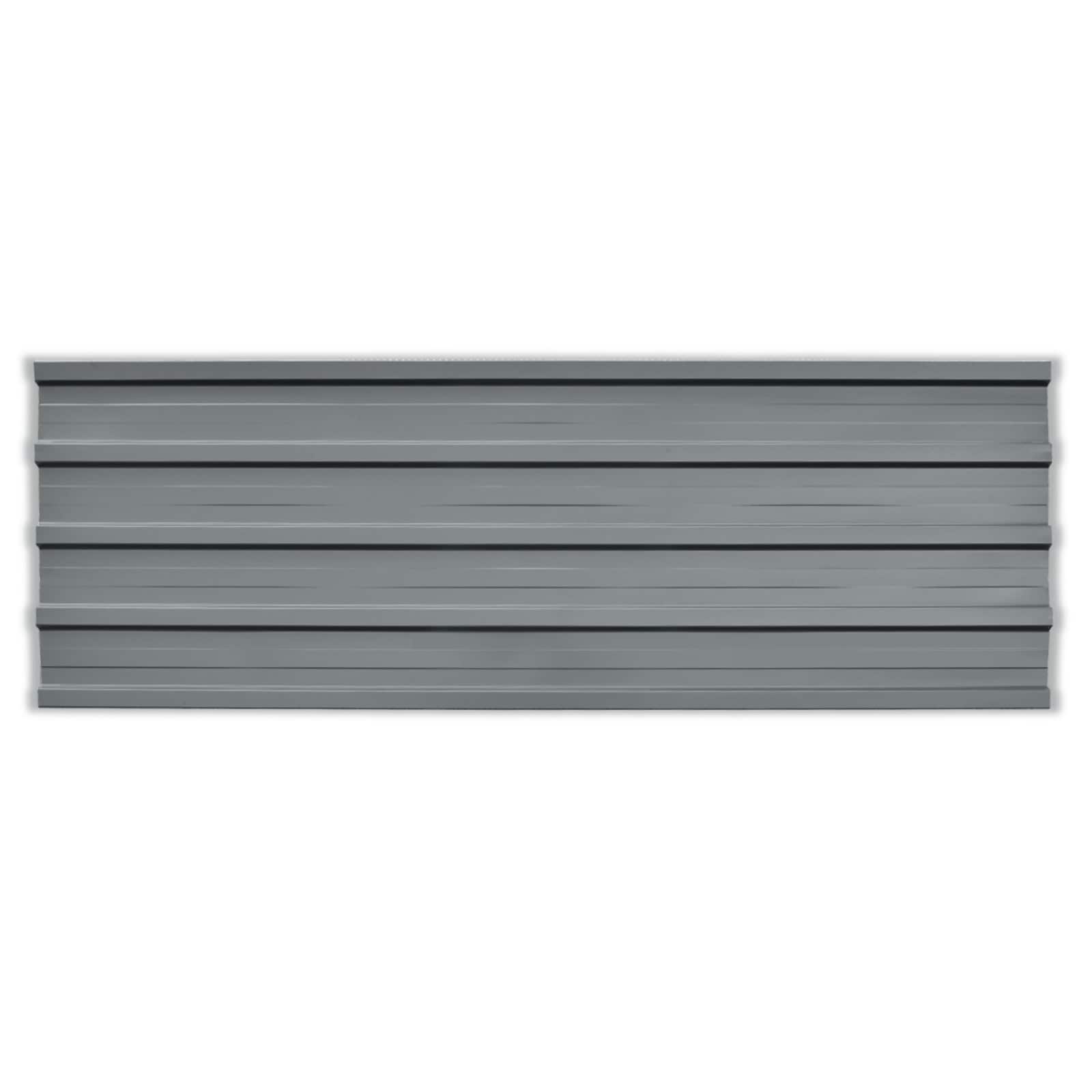 Pannello per tetto 12 pz Grigio 129 x 45 cm Acciaio zincato